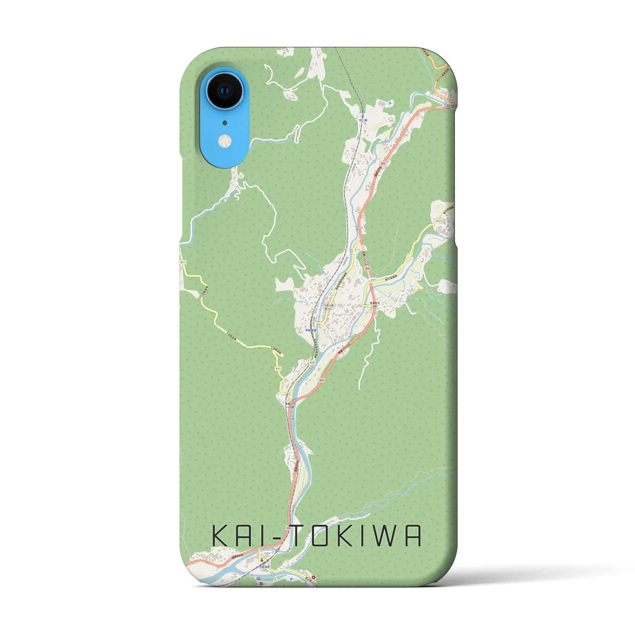 【甲斐常葉(山梨県)】地図柄iPhoneケース(バックカバータイプ)