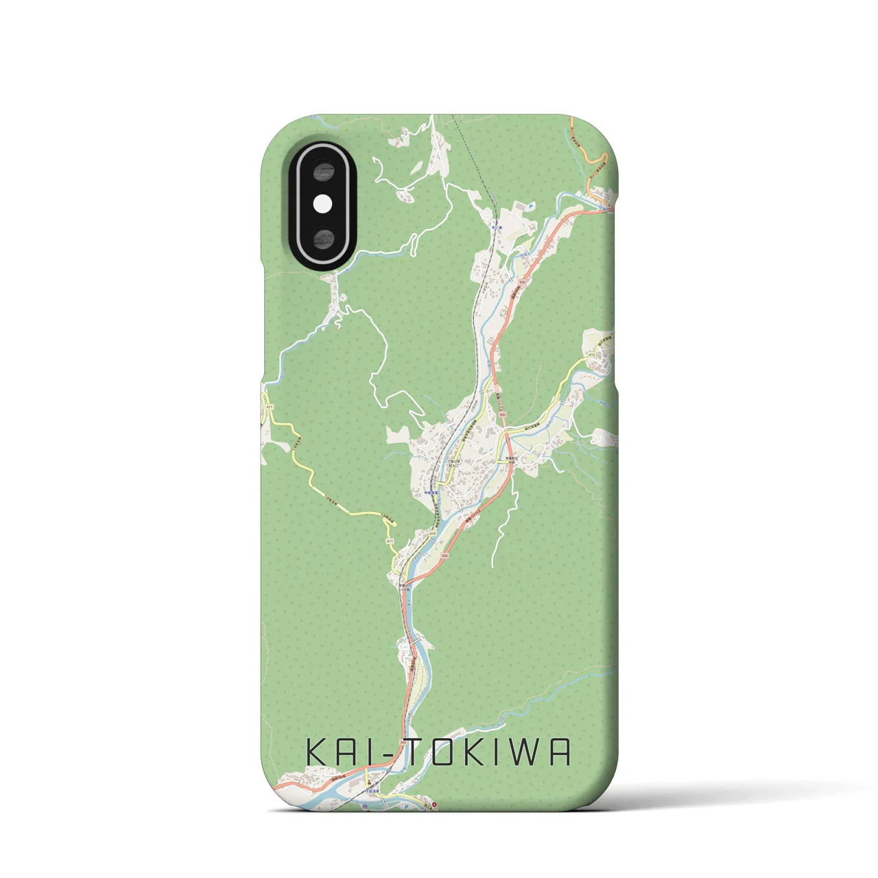 【甲斐常葉(山梨県)】地図柄iPhoneケース(バックカバータイプ)