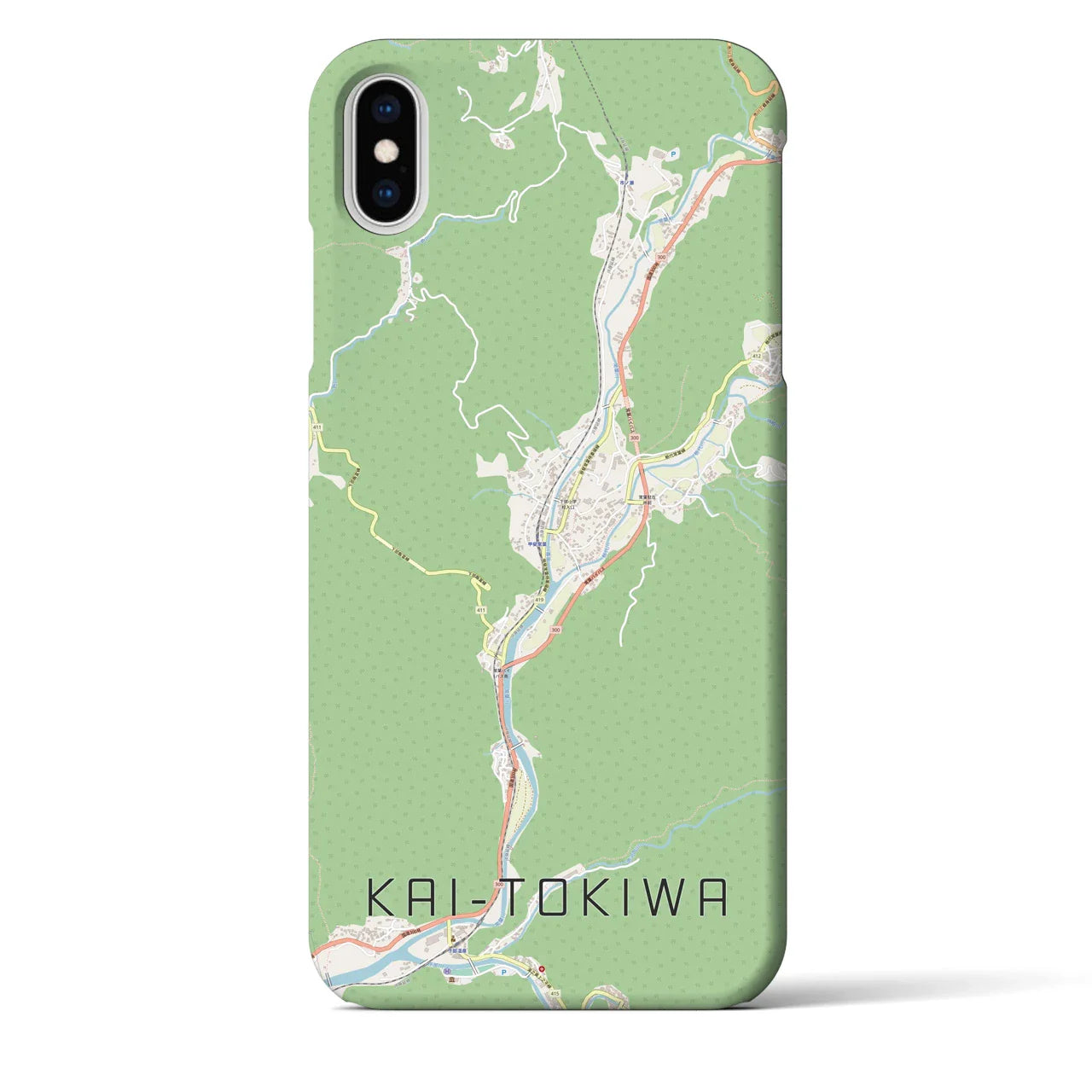 【甲斐常葉(山梨県)】地図柄iPhoneケース(バックカバータイプ)