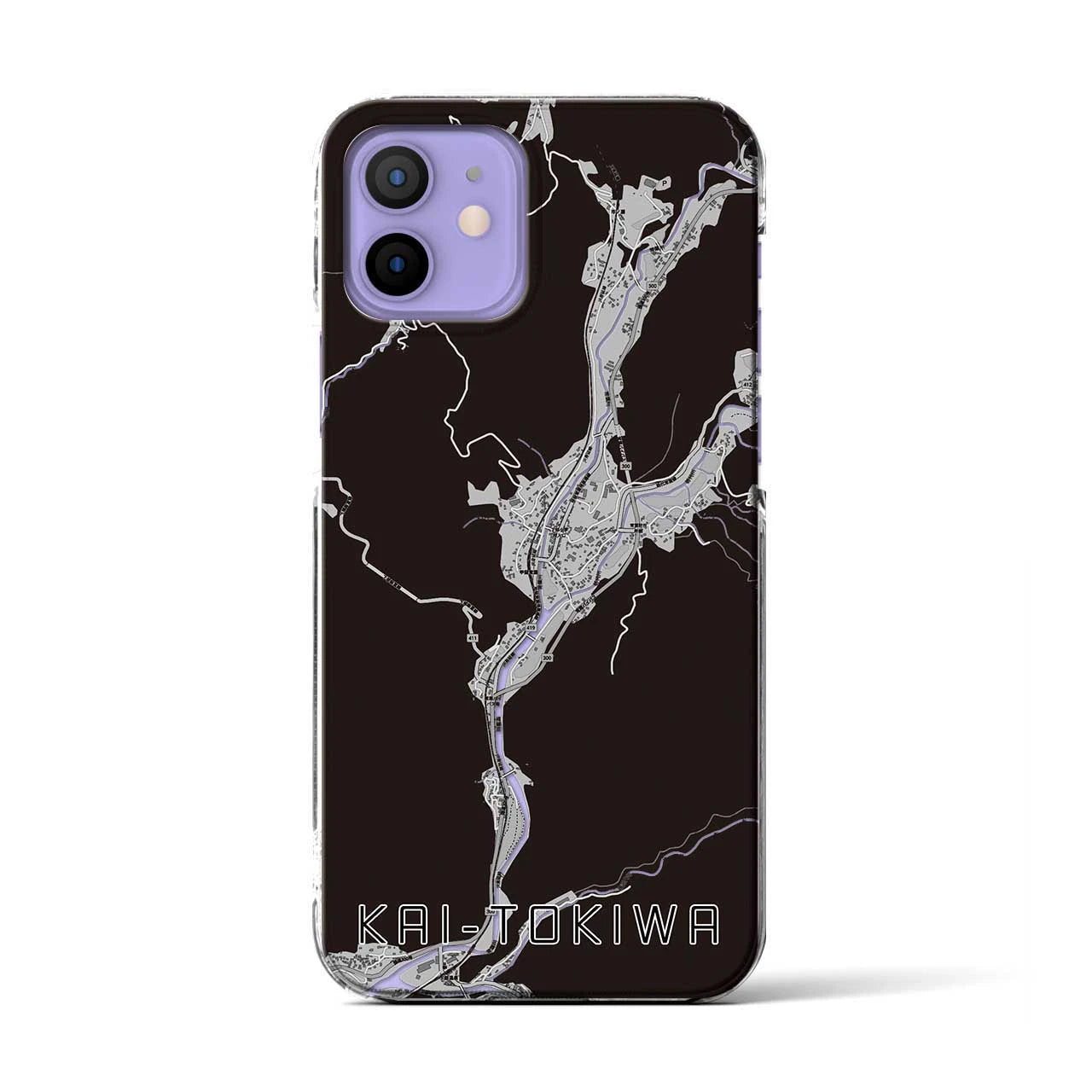 【甲斐常葉(山梨県)】地図柄iPhoneケース(クリアタイプ)