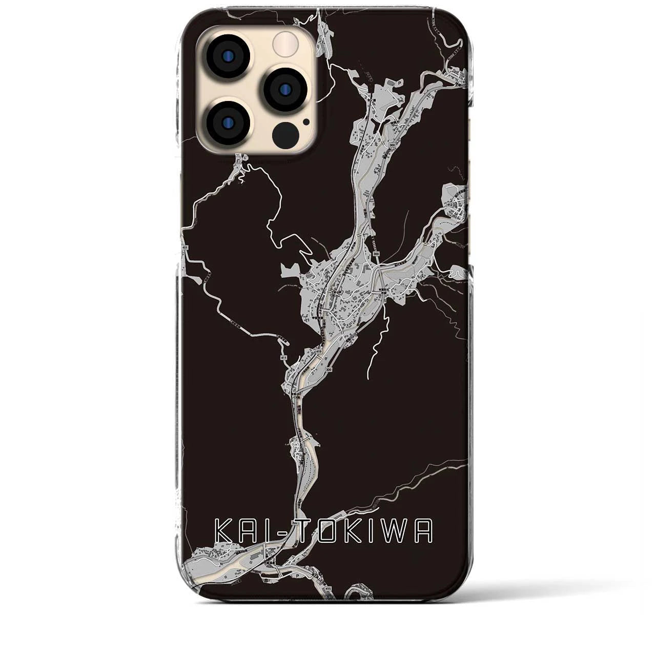 【甲斐常葉(山梨県)】地図柄iPhoneケース(クリアタイプ)