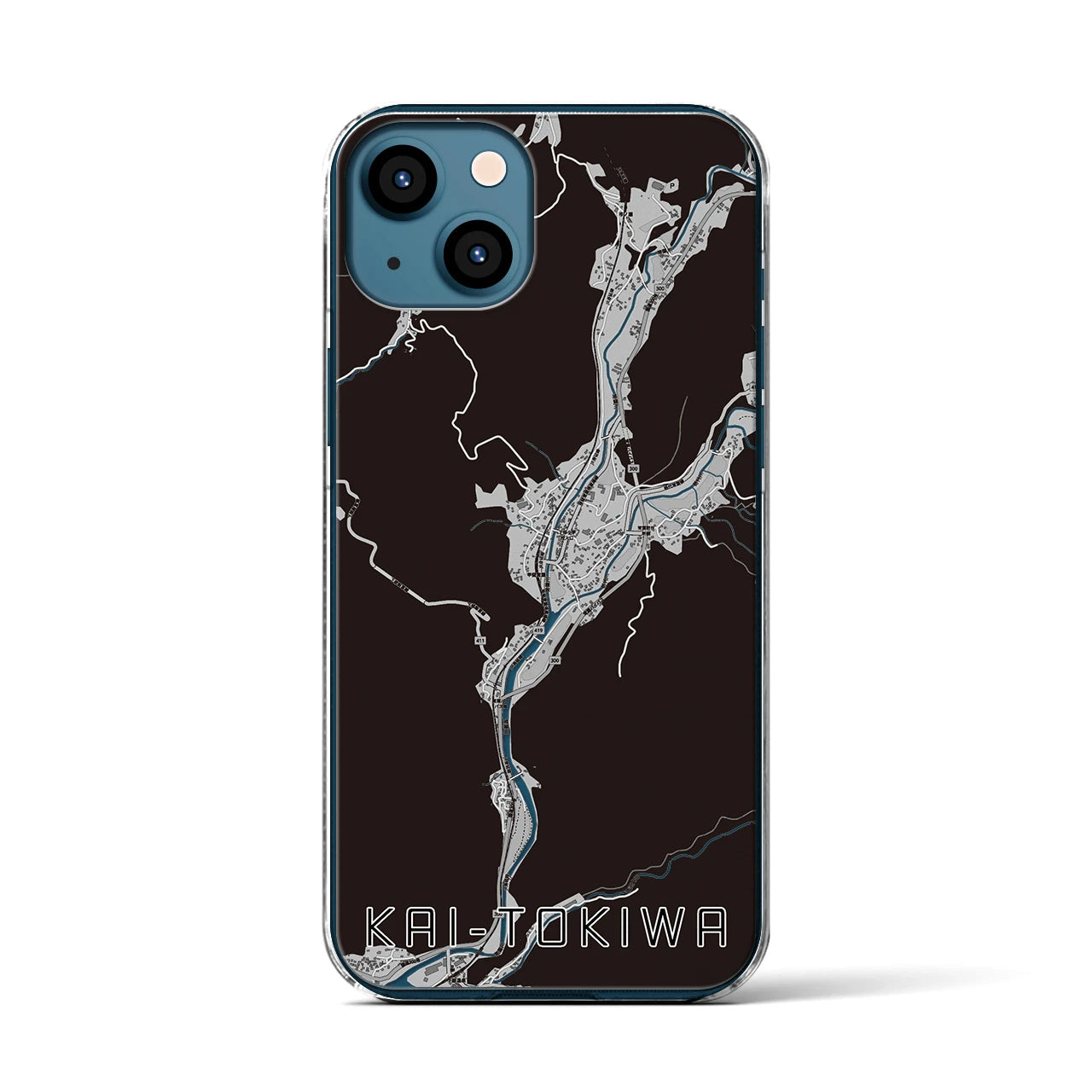 【甲斐常葉(山梨県)】地図柄iPhoneケース(クリアタイプ)