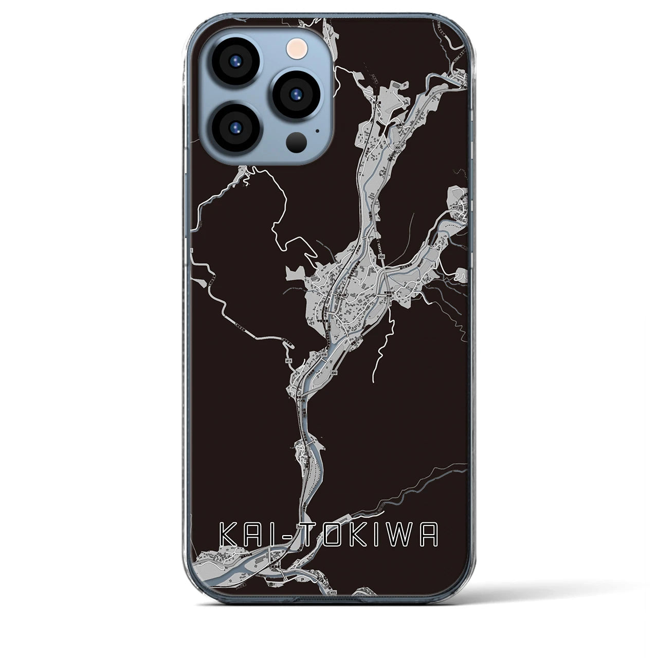 【甲斐常葉(山梨県)】地図柄iPhoneケース(クリアタイプ)