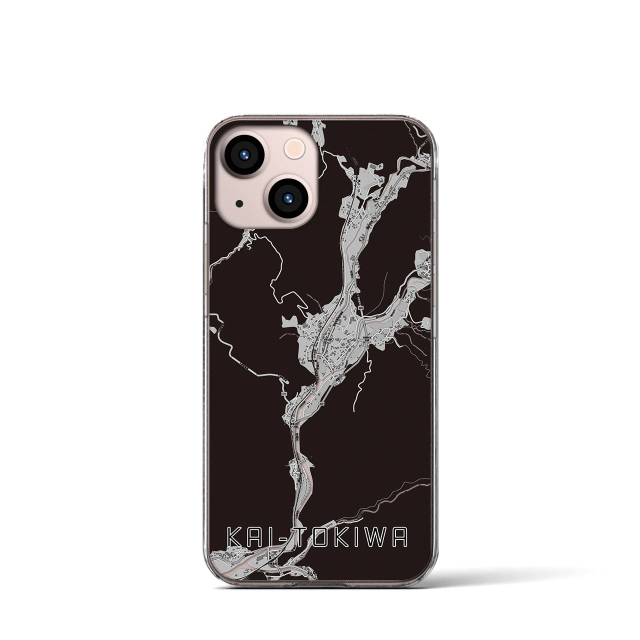 【甲斐常葉(山梨県)】地図柄iPhoneケース(クリアタイプ)