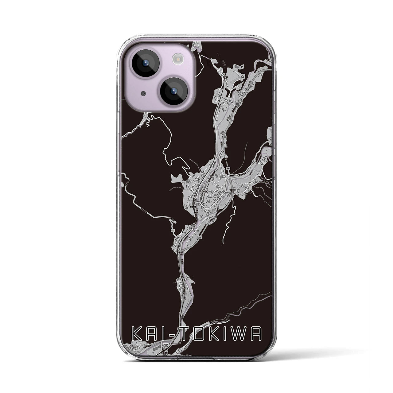 【甲斐常葉(山梨県)】地図柄iPhoneケース(クリアタイプ)