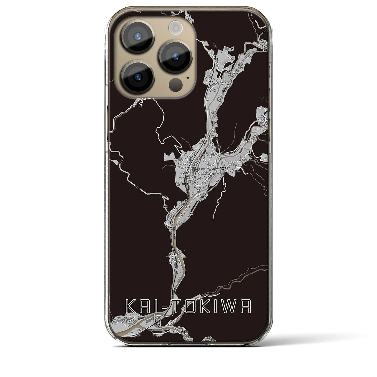 【甲斐常葉(山梨県)】地図柄iPhoneケース(クリアタイプ)