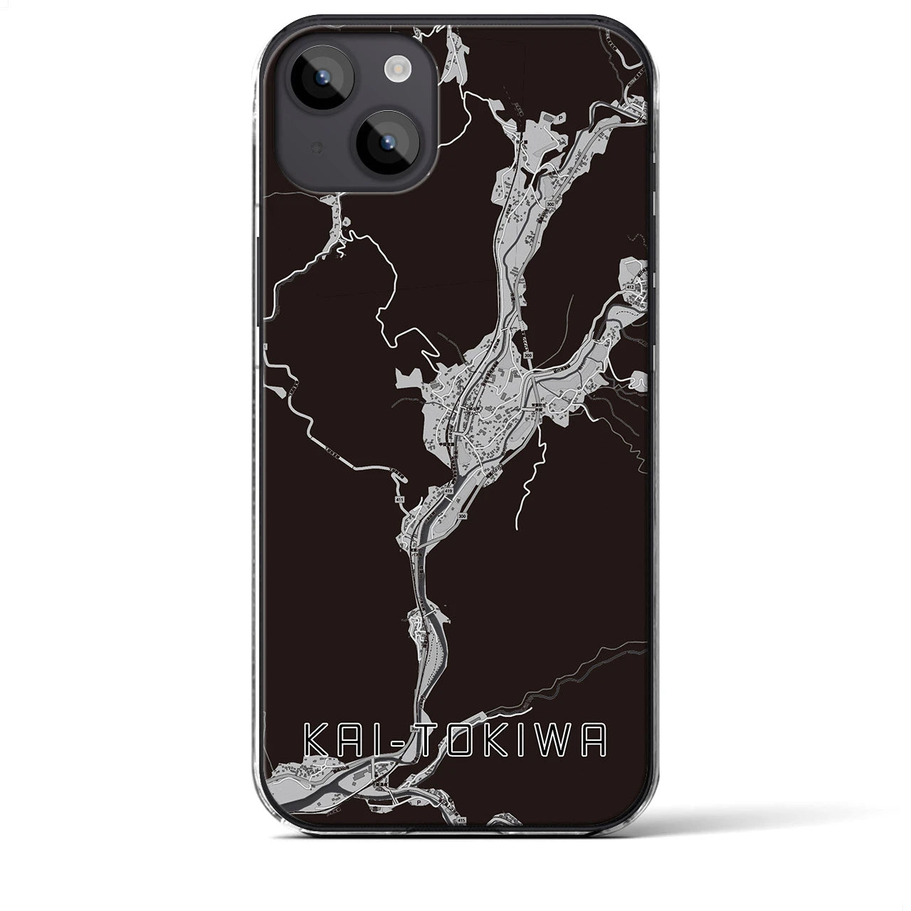 【甲斐常葉(山梨県)】地図柄iPhoneケース(クリアタイプ)