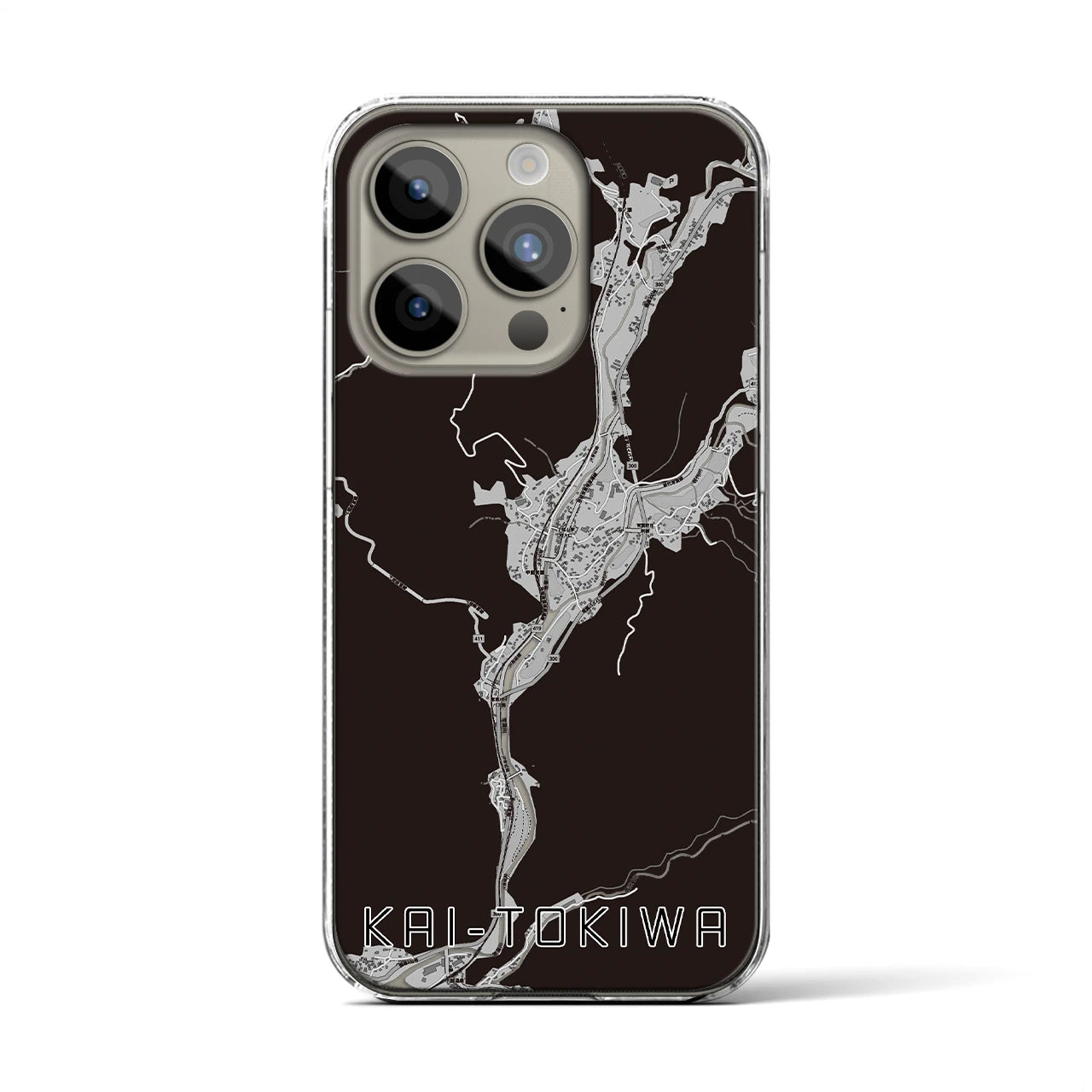 【甲斐常葉(山梨県)】地図柄iPhoneケース(クリアタイプ)