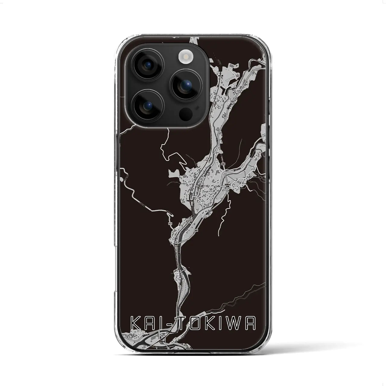 【甲斐常葉(山梨県)】地図柄iPhoneケース(クリアタイプ)