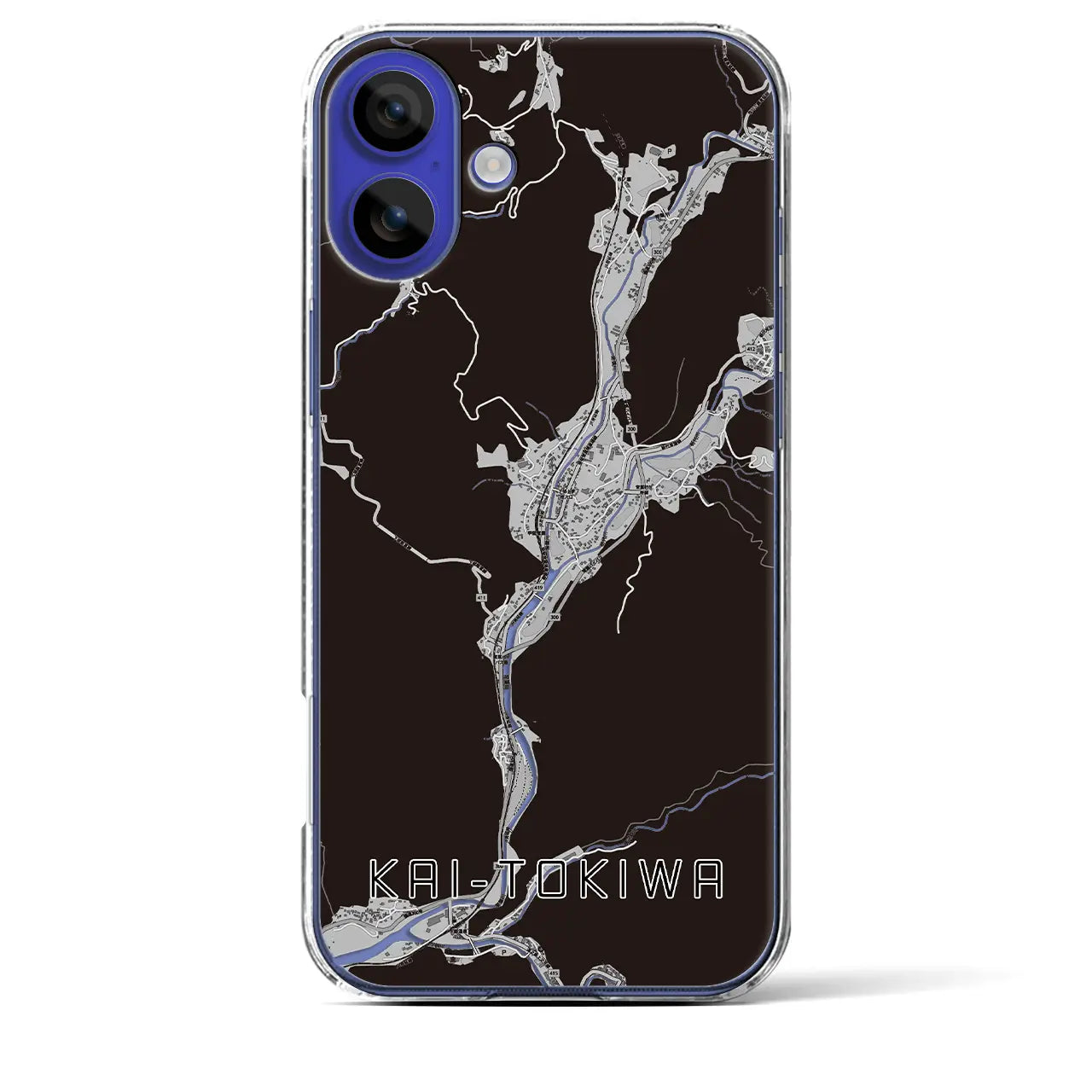 【甲斐常葉(山梨県)】地図柄iPhoneケース(クリアタイプ)
