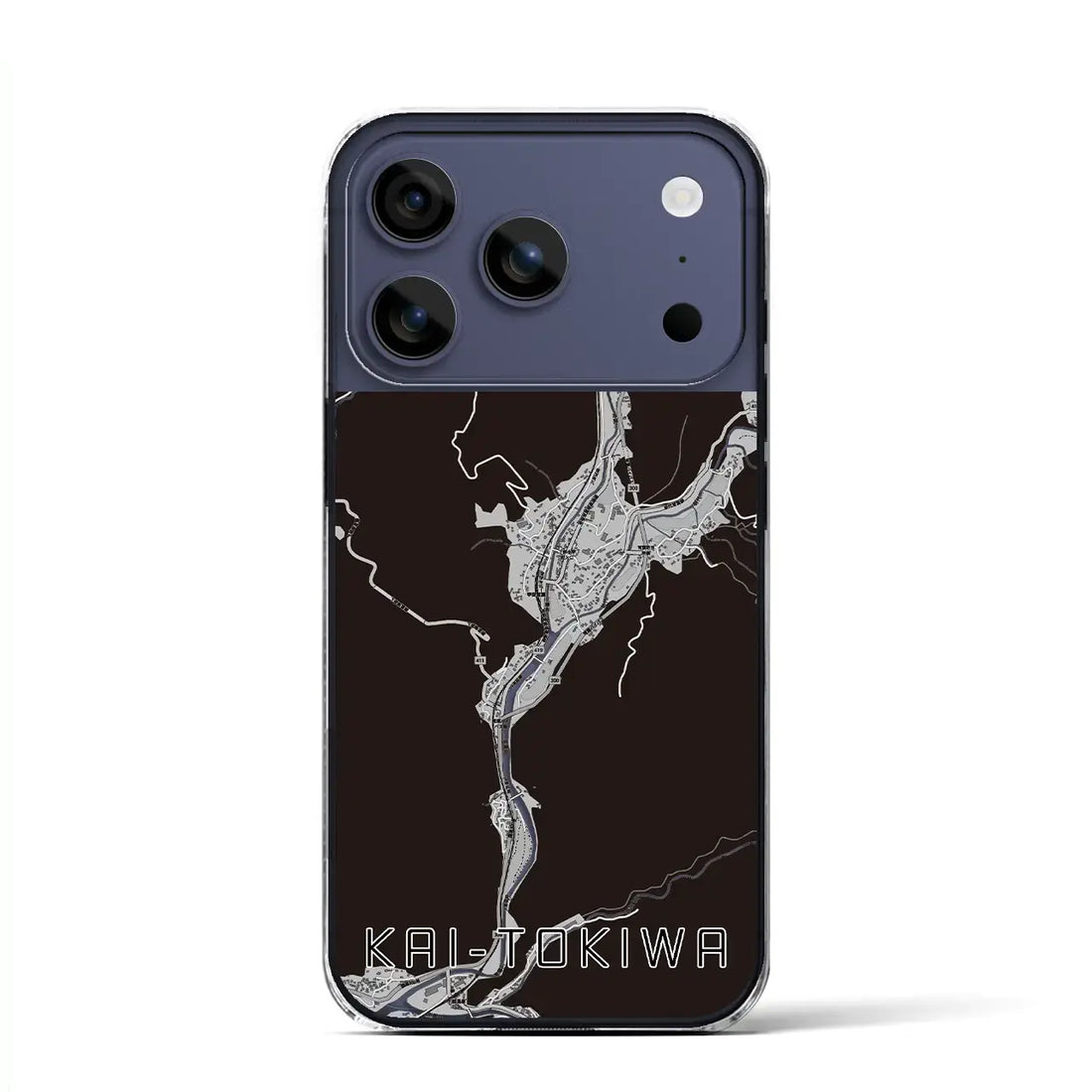 【甲斐常葉(山梨県)】地図柄iPhoneケース(クリアタイプ)