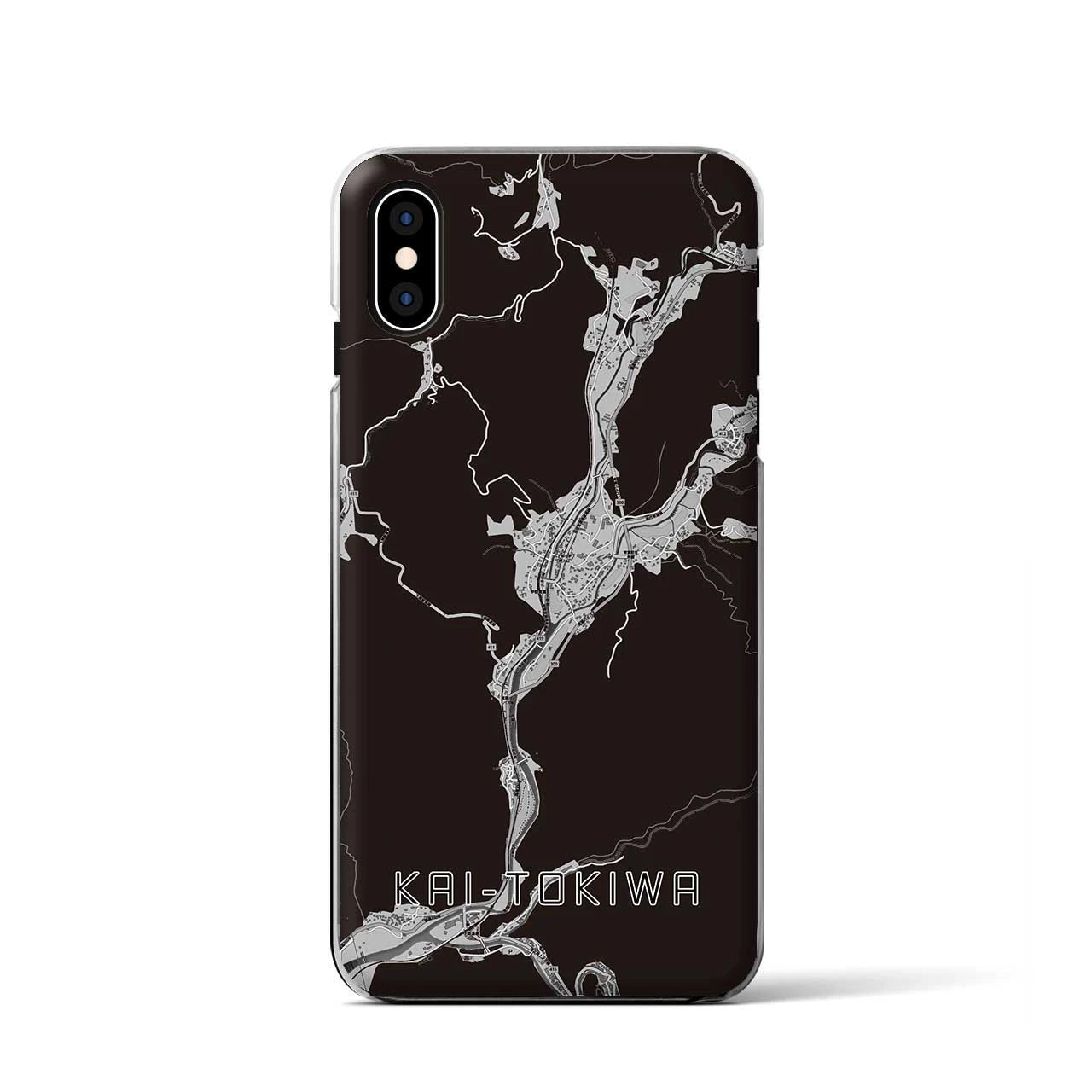 【甲斐常葉(山梨県)】地図柄iPhoneケース(クリアタイプ)
