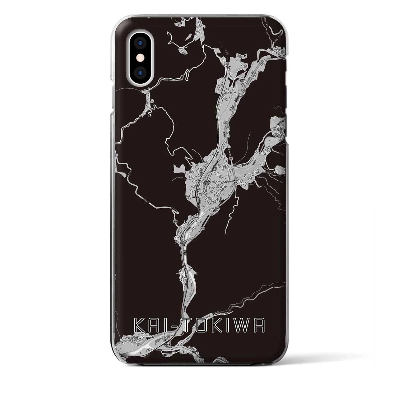 【甲斐常葉(山梨県)】地図柄iPhoneケース(クリアタイプ)