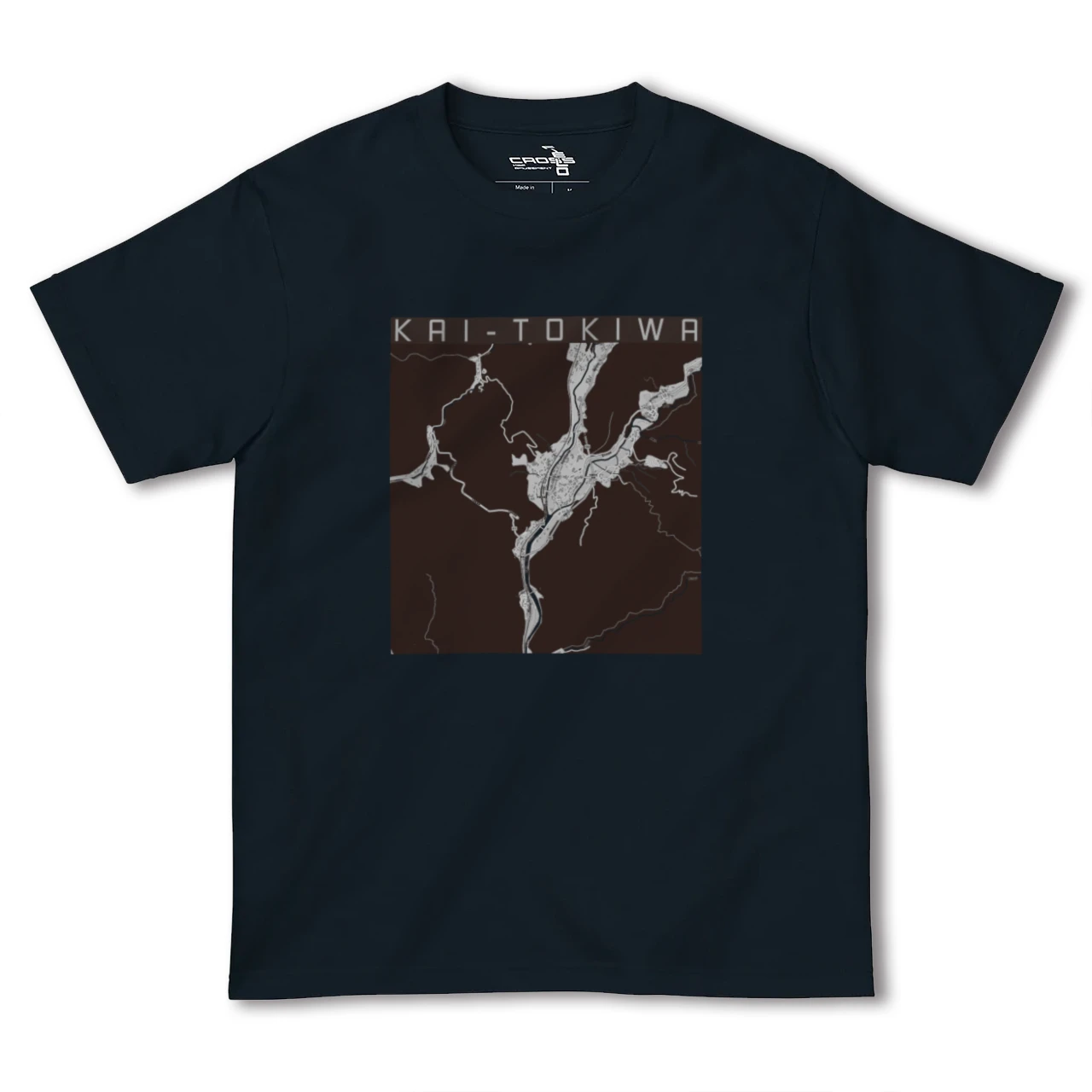 【甲斐常葉(山梨県)】地図柄ヘビーウェイトTシャツ