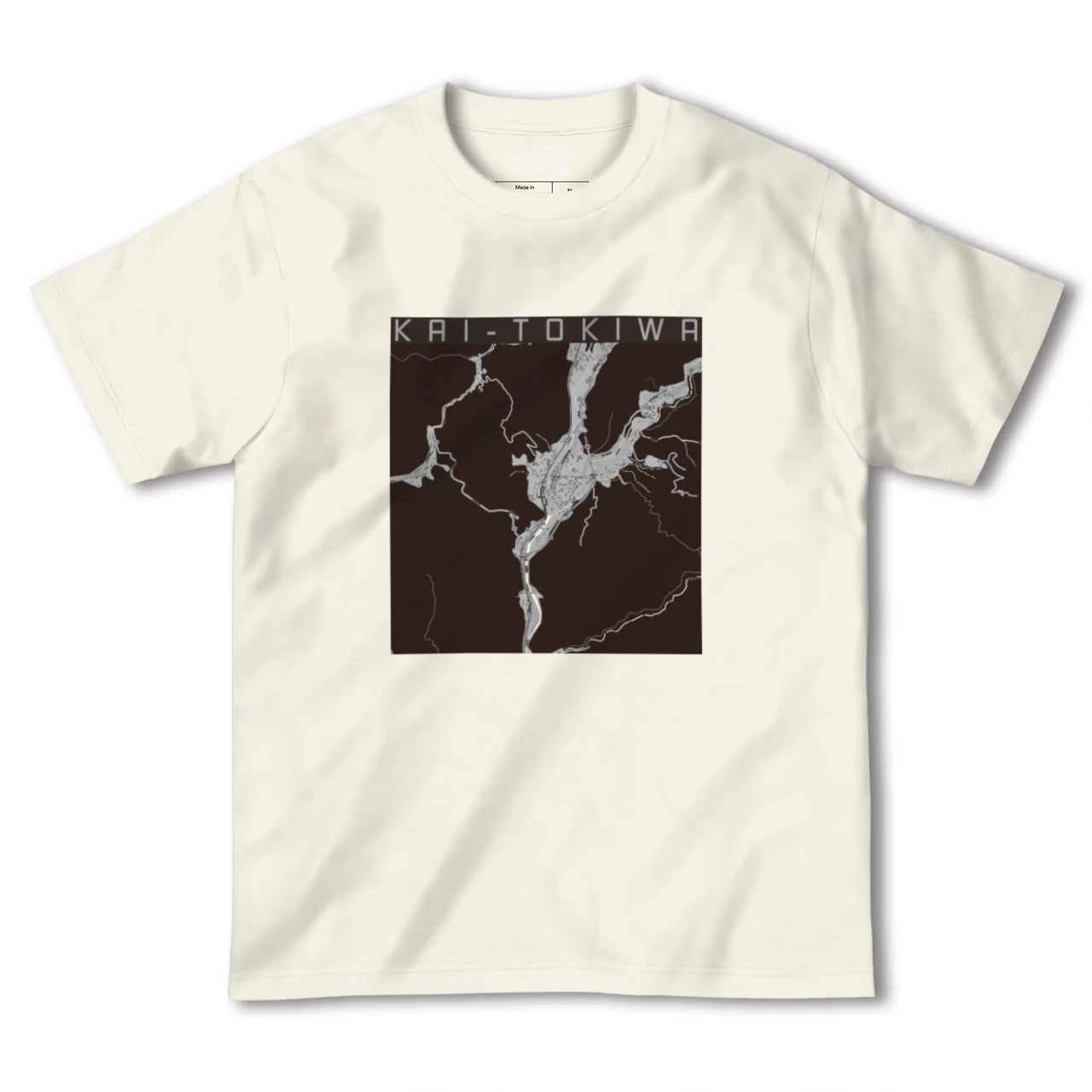 【甲斐常葉(山梨県)】地図柄ヘビーウェイトTシャツ