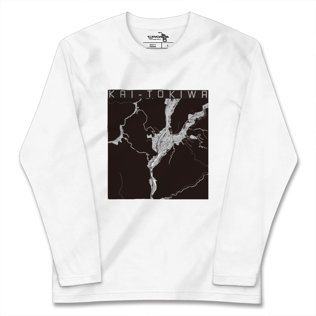 【甲斐常葉(山梨県)】地図柄ロングスリーブTシャツ