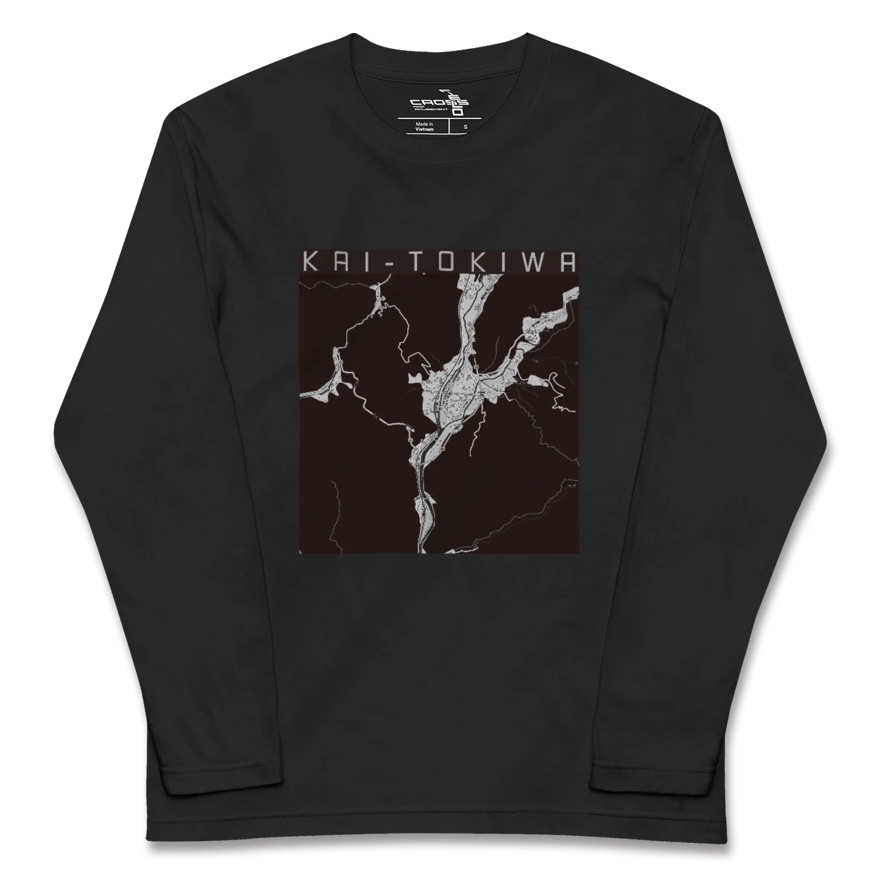 【甲斐常葉(山梨県)】地図柄ロングスリーブTシャツ