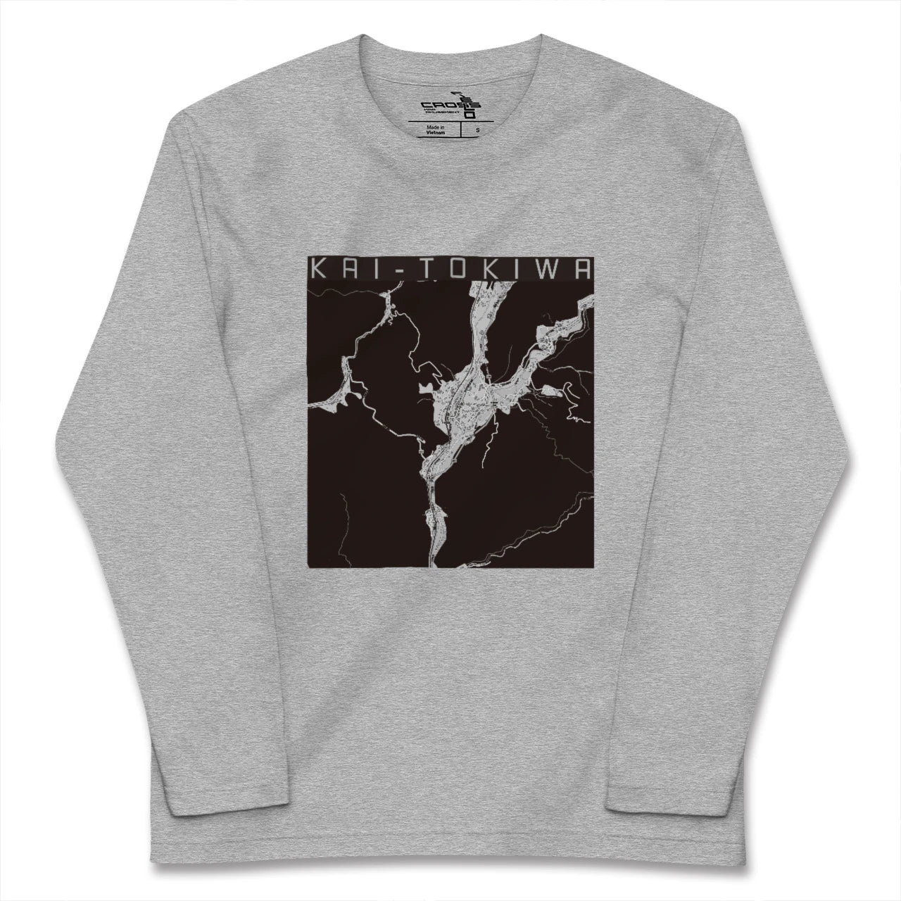 【甲斐常葉(山梨県)】地図柄ロングスリーブTシャツ
