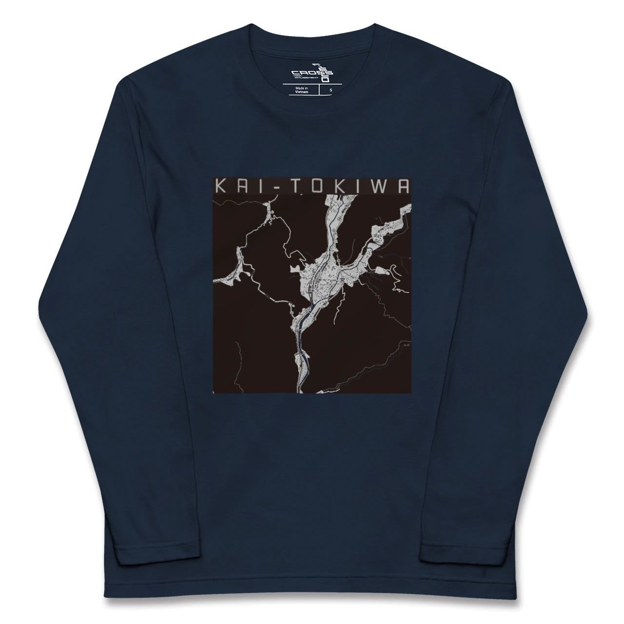 【甲斐常葉(山梨県)】地図柄ロングスリーブTシャツ