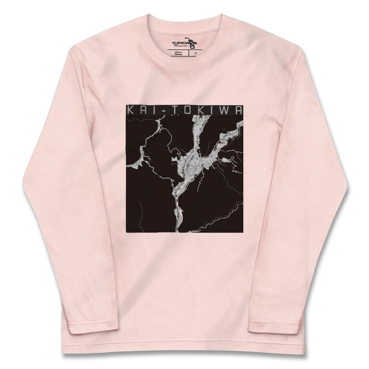 【甲斐常葉(山梨県)】地図柄ロングスリーブTシャツ