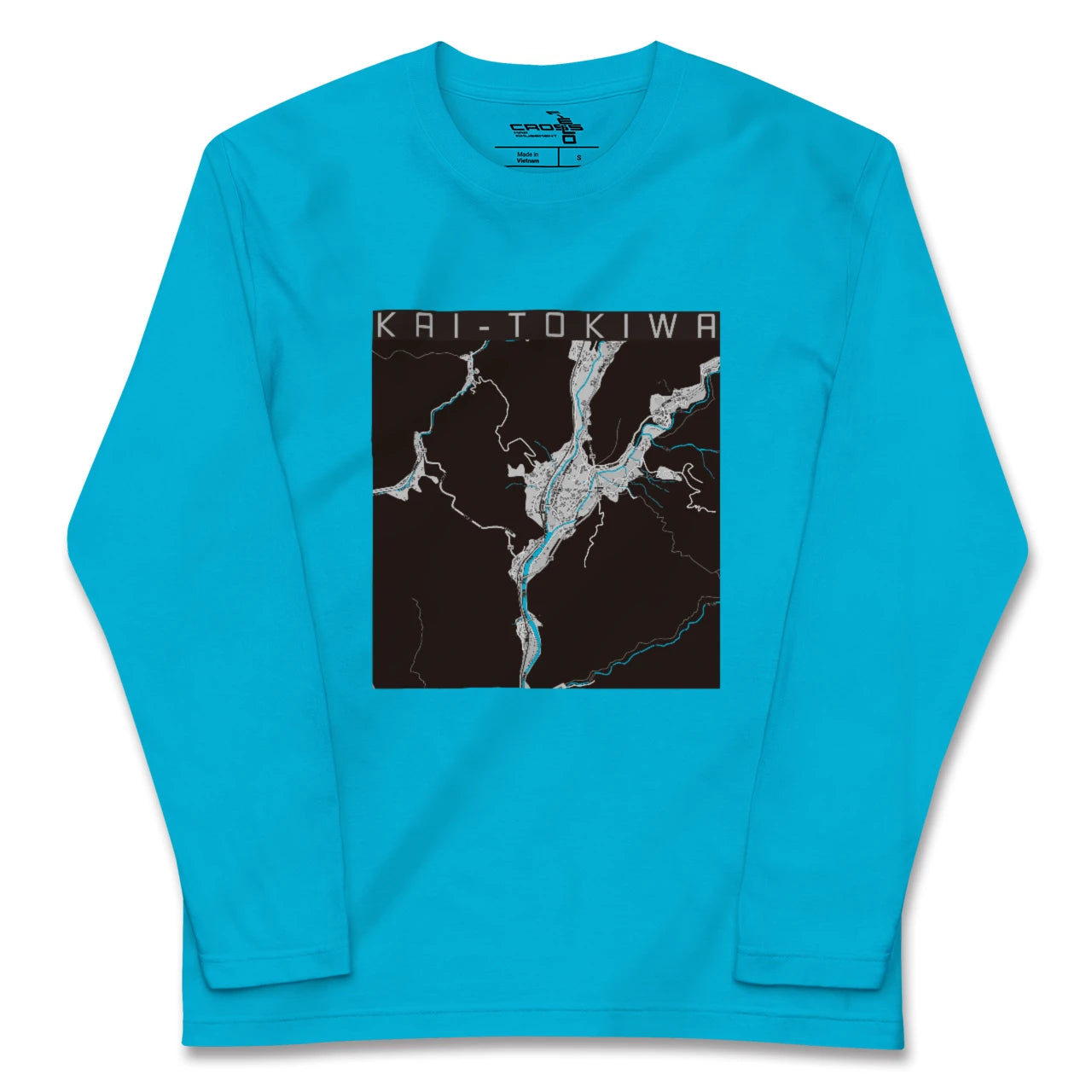 【甲斐常葉(山梨県)】地図柄ロングスリーブTシャツ
