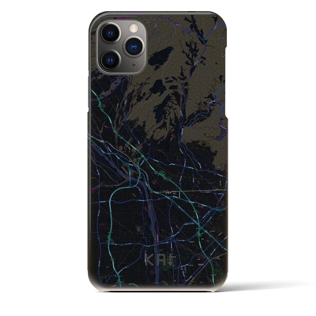 【甲斐(山梨県)】地図柄iPhoneケース(バックカバータイプ)