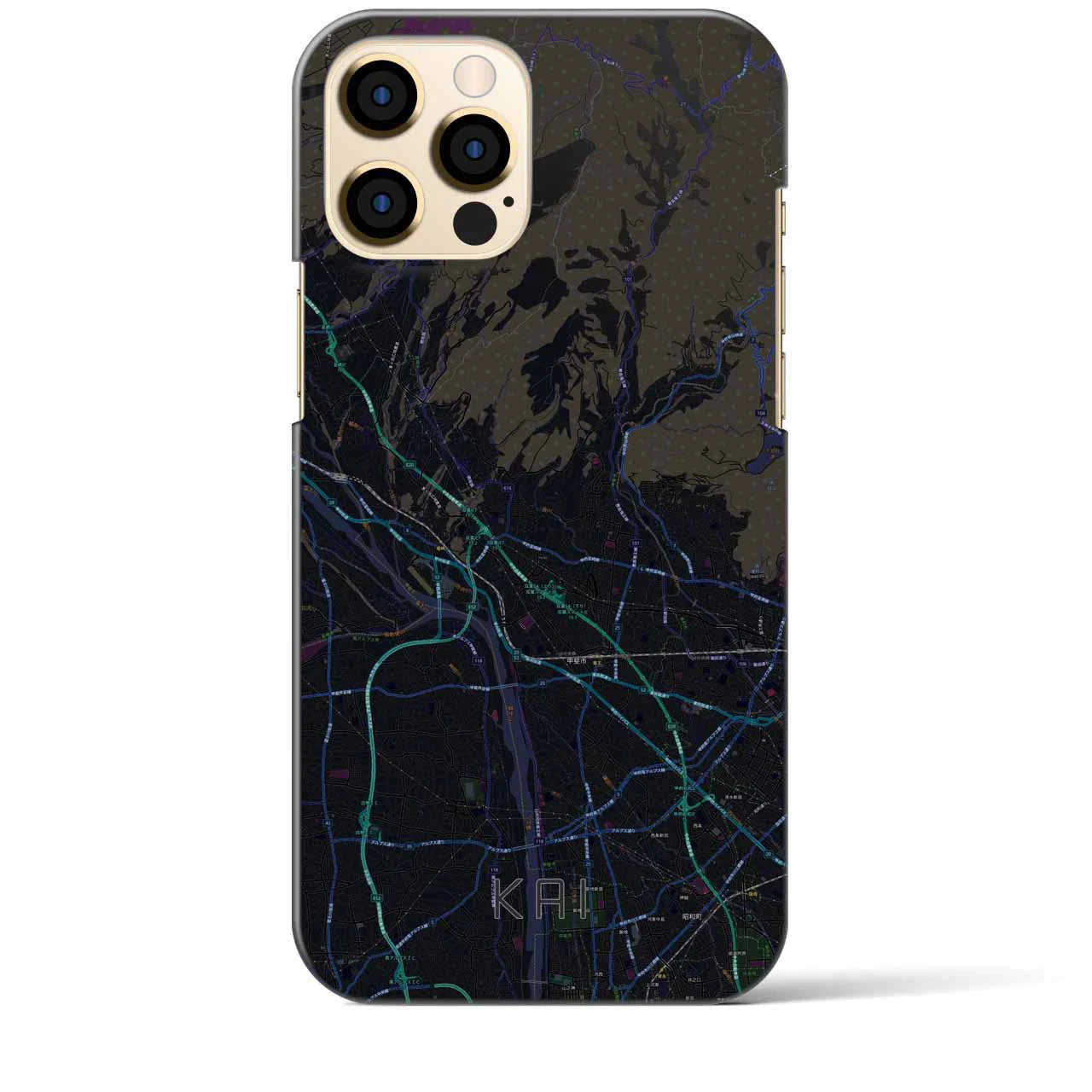 【甲斐(山梨県)】地図柄iPhoneケース(バックカバータイプ)