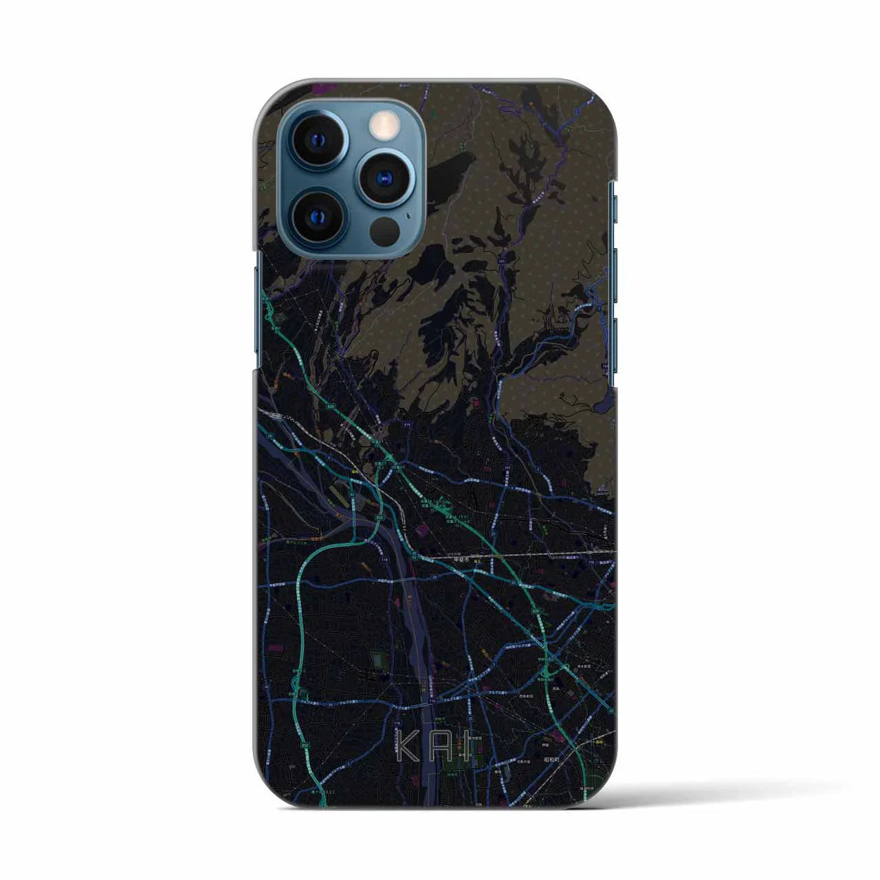 【甲斐(山梨県)】地図柄iPhoneケース(バックカバータイプ)