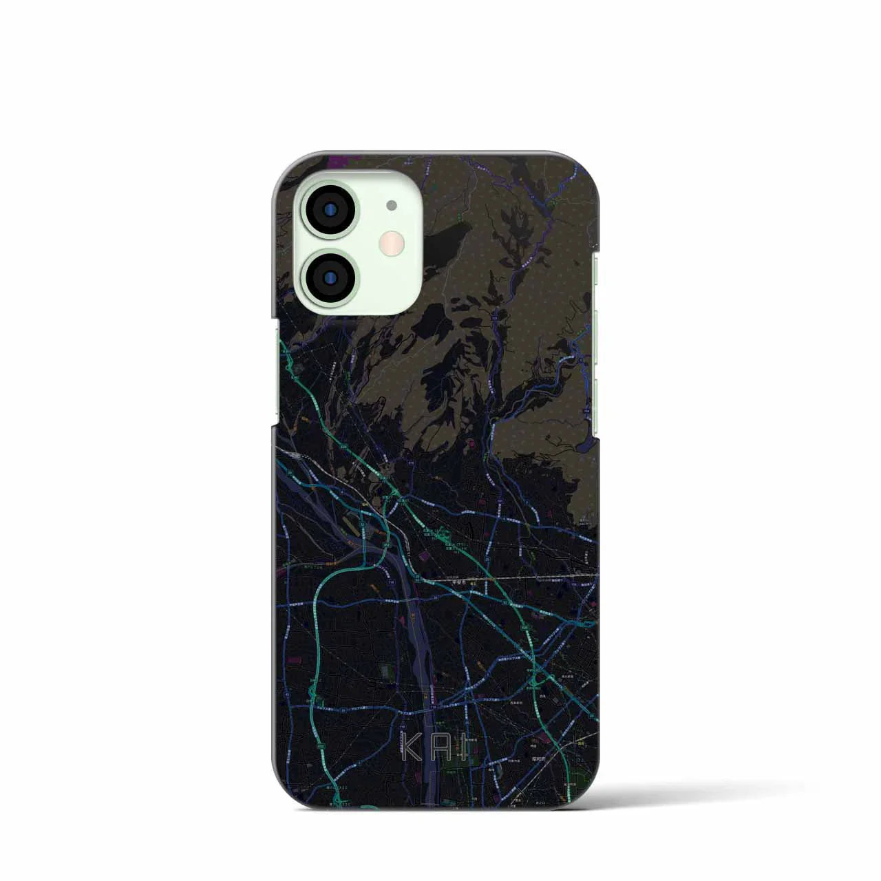 【甲斐(山梨県)】地図柄iPhoneケース(バックカバータイプ)