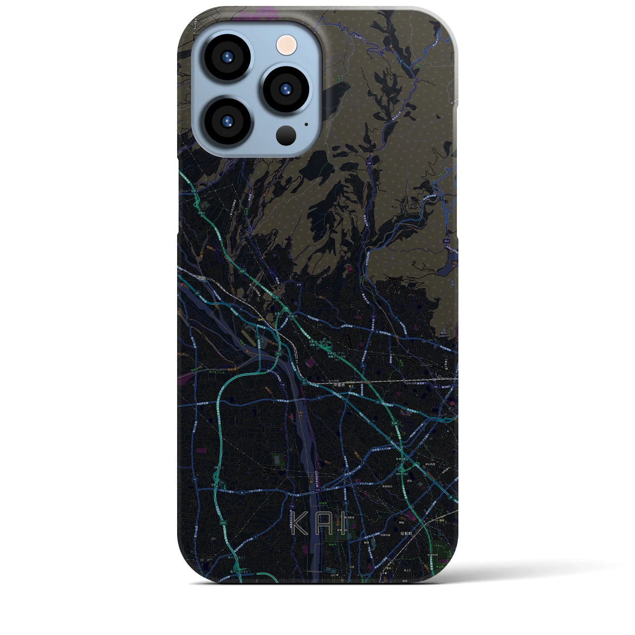 【甲斐(山梨県)】地図柄iPhoneケース(バックカバータイプ)