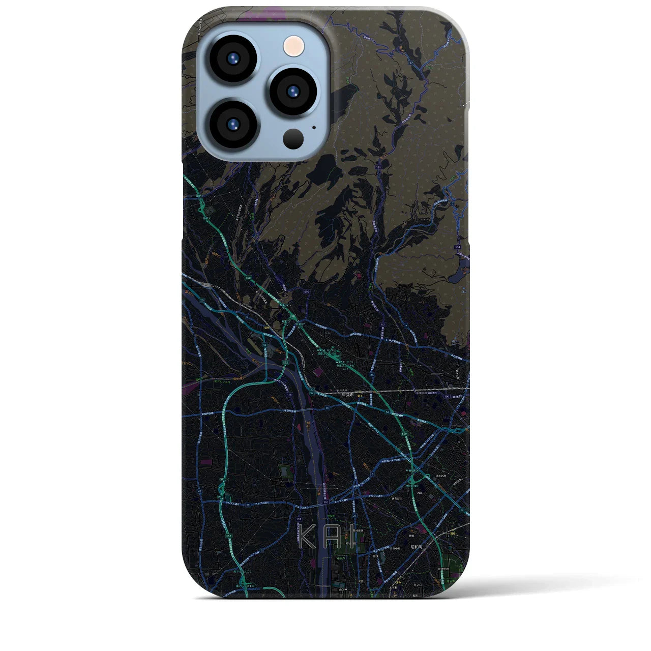 【甲斐(山梨県)】地図柄iPhoneケース(バックカバータイプ)