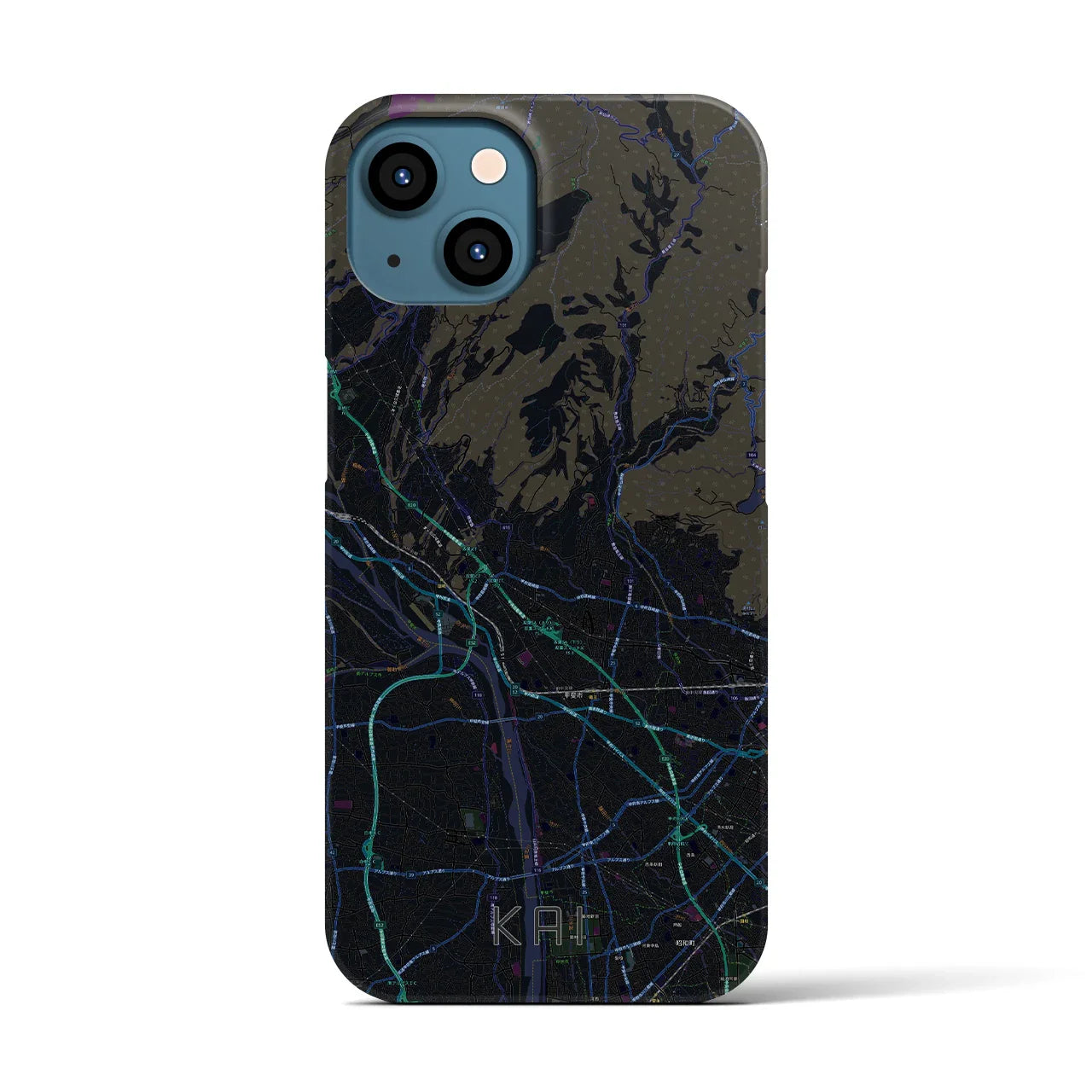 【甲斐(山梨県)】地図柄iPhoneケース(バックカバータイプ)