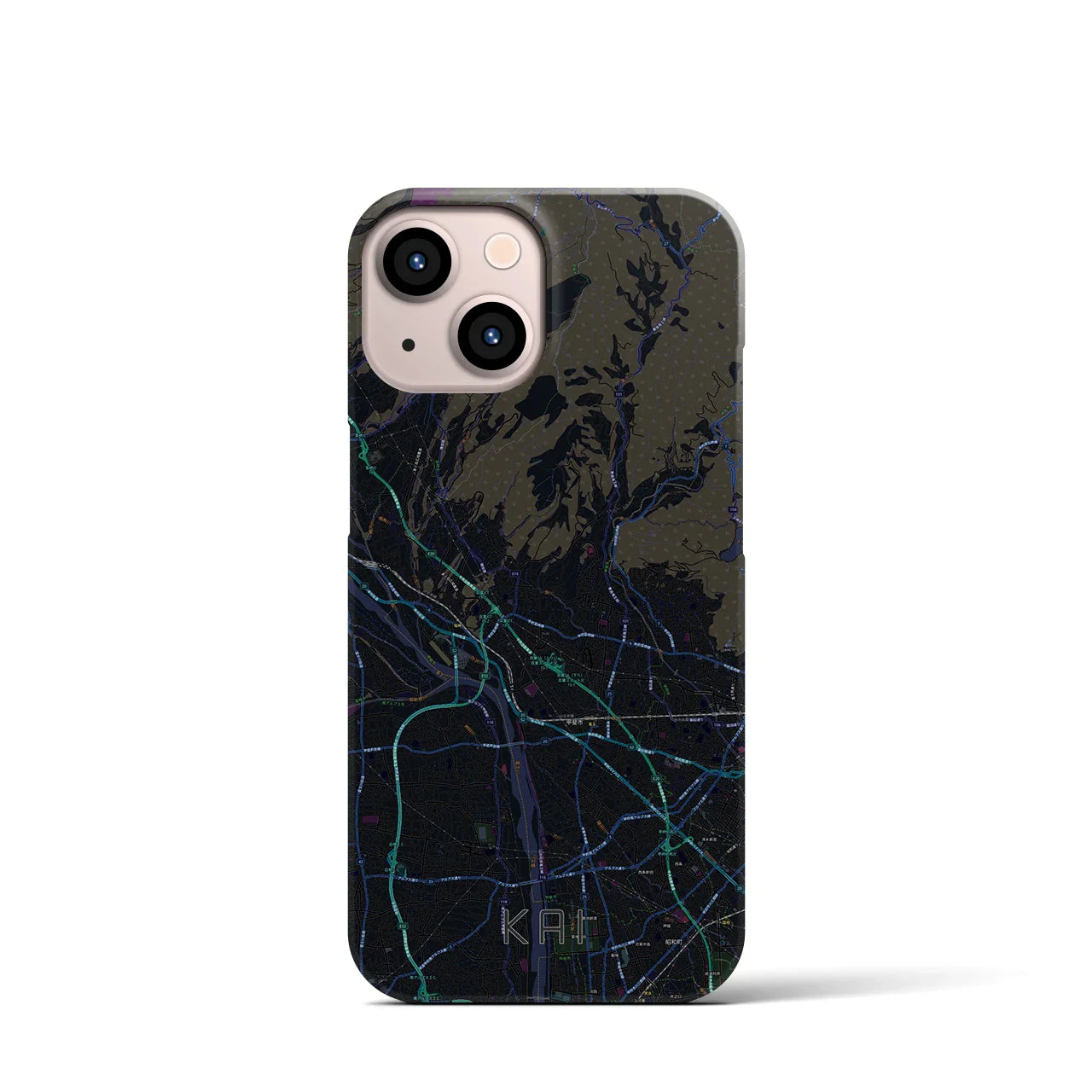 【甲斐(山梨県)】地図柄iPhoneケース(バックカバータイプ)