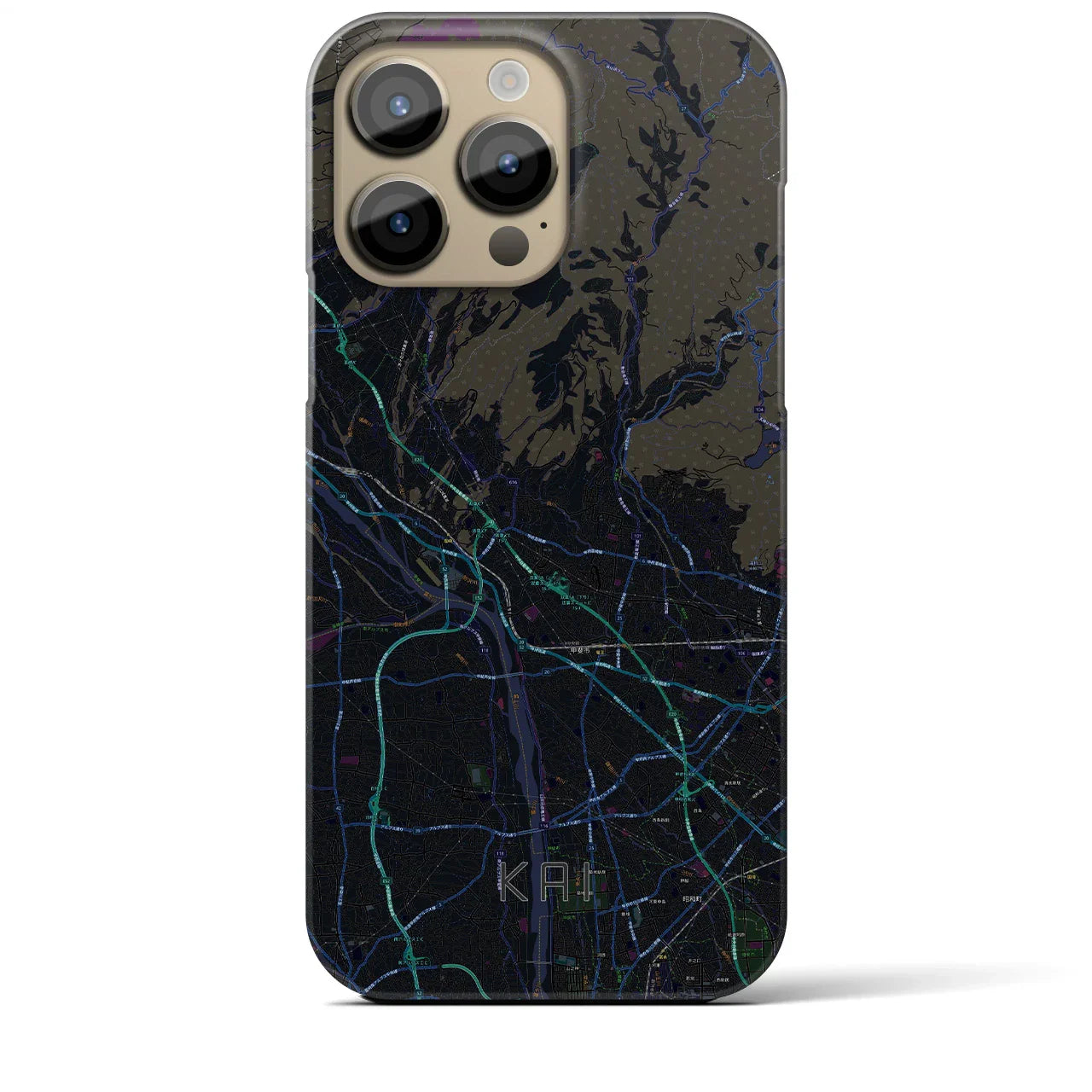 【甲斐(山梨県)】地図柄iPhoneケース(バックカバータイプ)