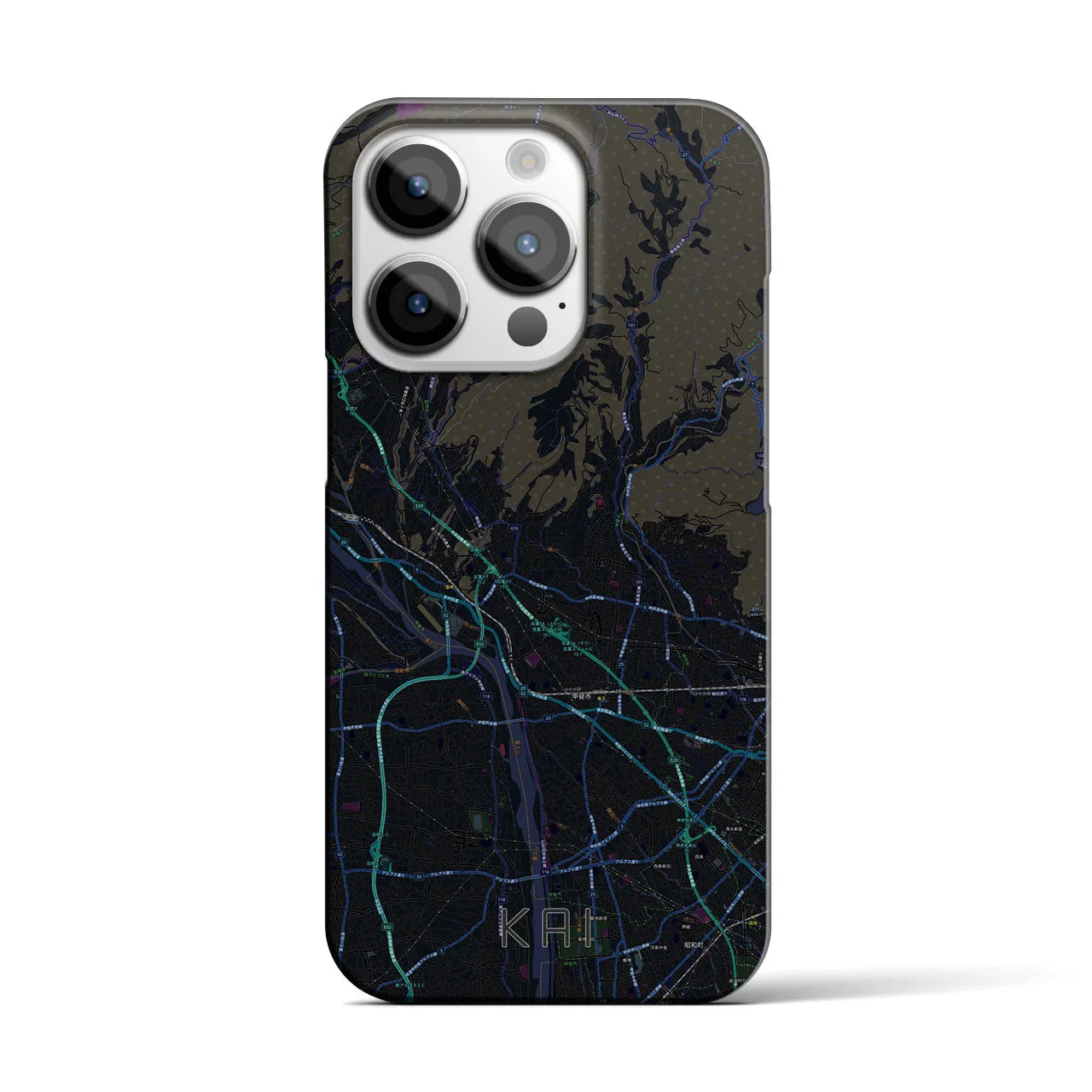 【甲斐(山梨県)】地図柄iPhoneケース(バックカバータイプ)
