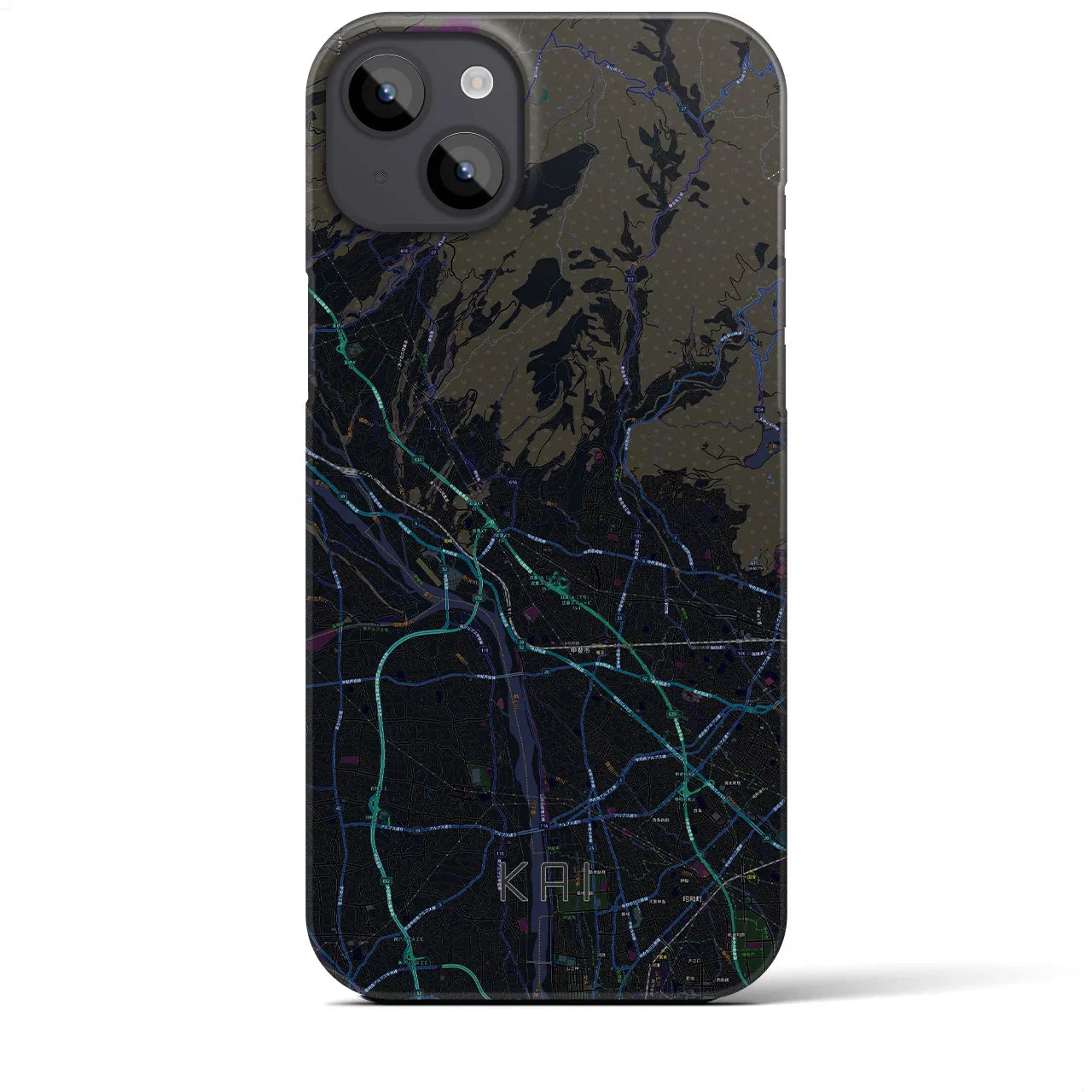 【甲斐(山梨県)】地図柄iPhoneケース(バックカバータイプ)