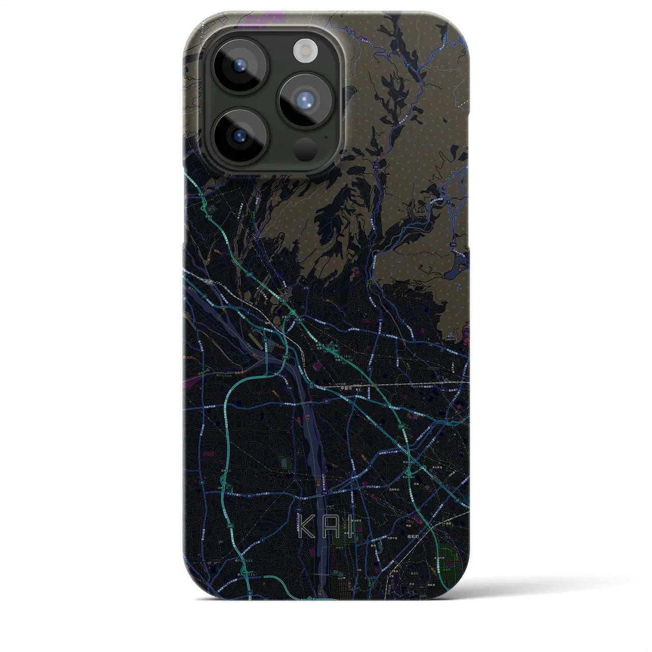 【甲斐(山梨県)】地図柄iPhoneケース(バックカバータイプ)
