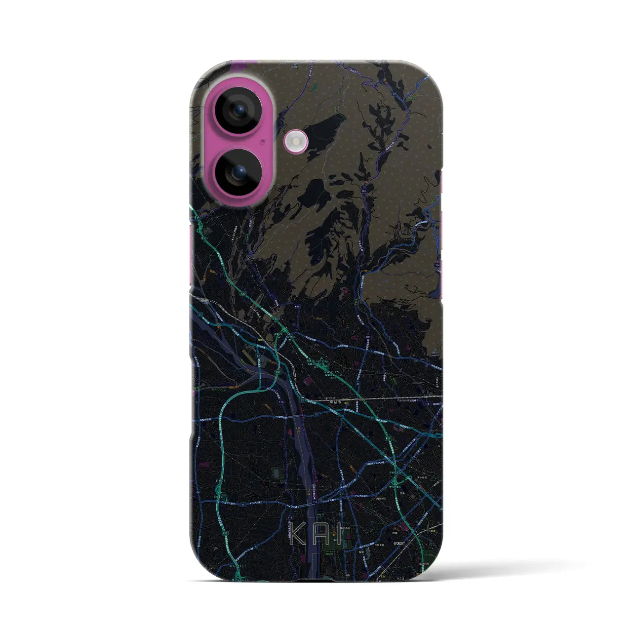 【甲斐(山梨県)】地図柄iPhoneケース(バックカバータイプ)