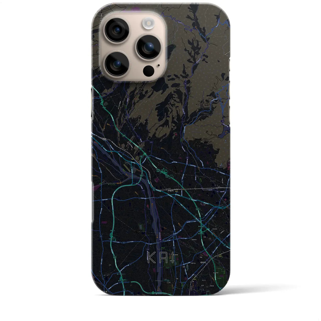 【甲斐(山梨県)】地図柄iPhoneケース(バックカバータイプ)