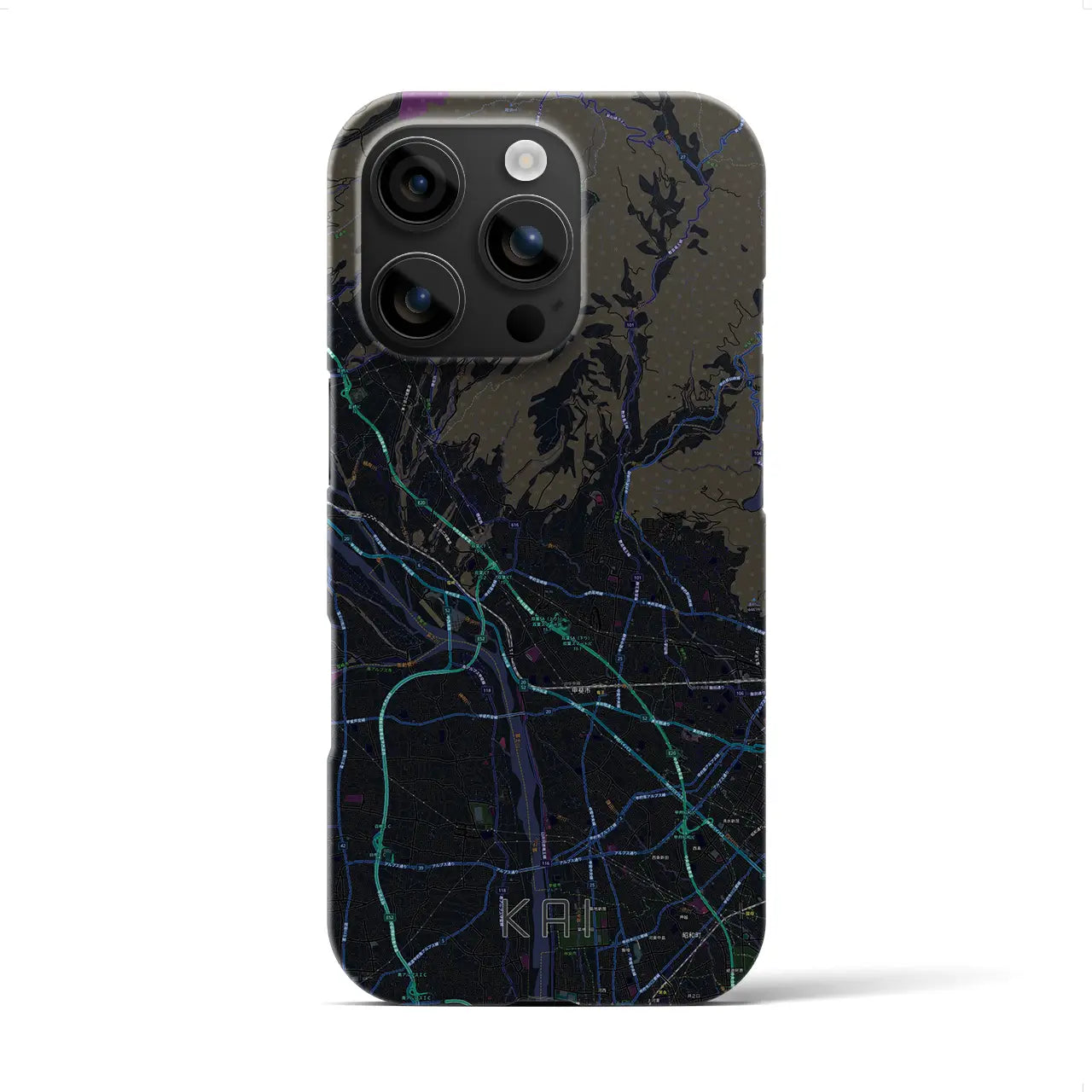 【甲斐(山梨県)】地図柄iPhoneケース(バックカバータイプ)