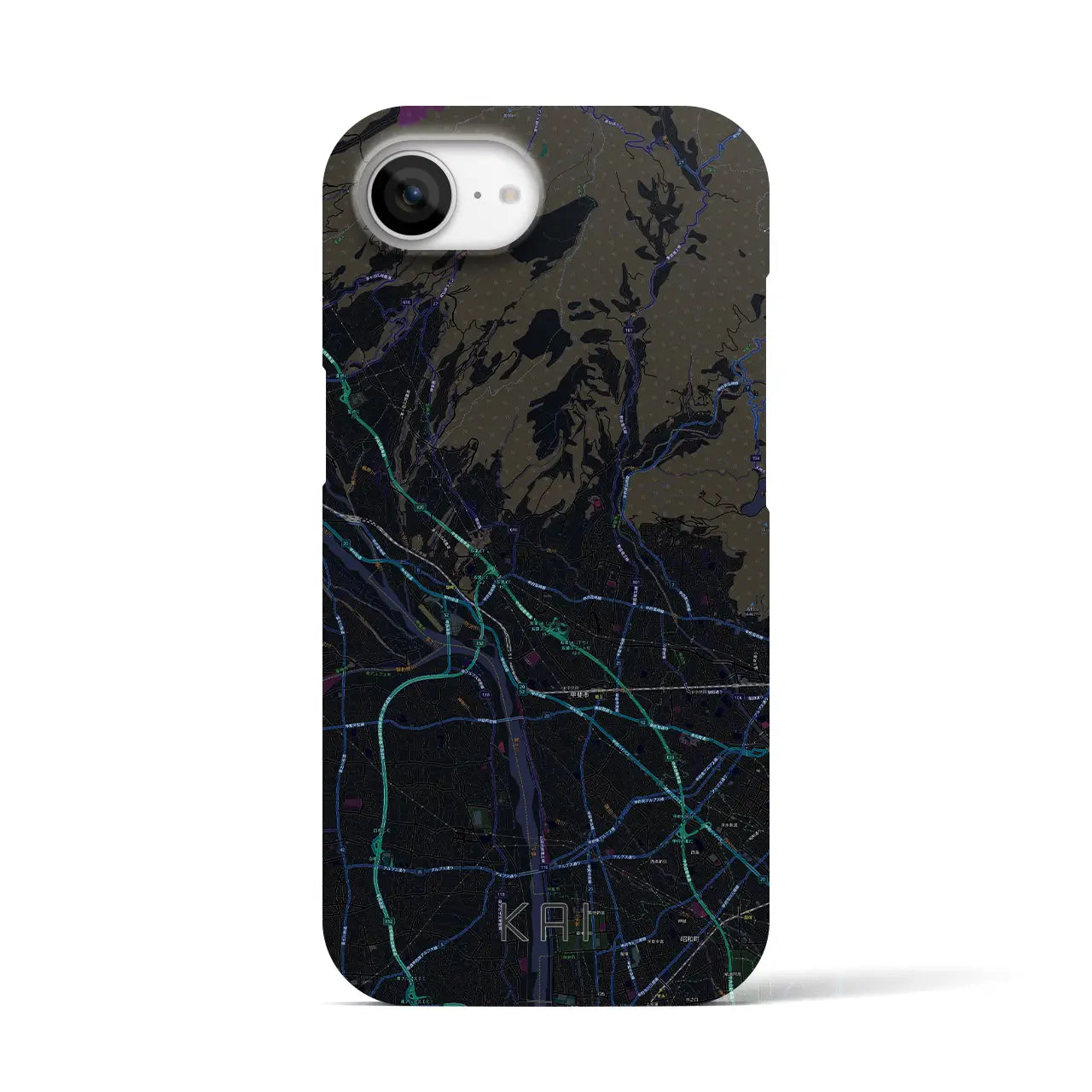 【甲斐(山梨県)】地図柄iPhoneケース(バックカバータイプ)
