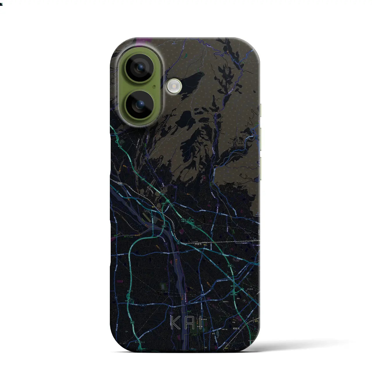 【甲斐(山梨県)】地図柄iPhoneケース(バックカバータイプ)