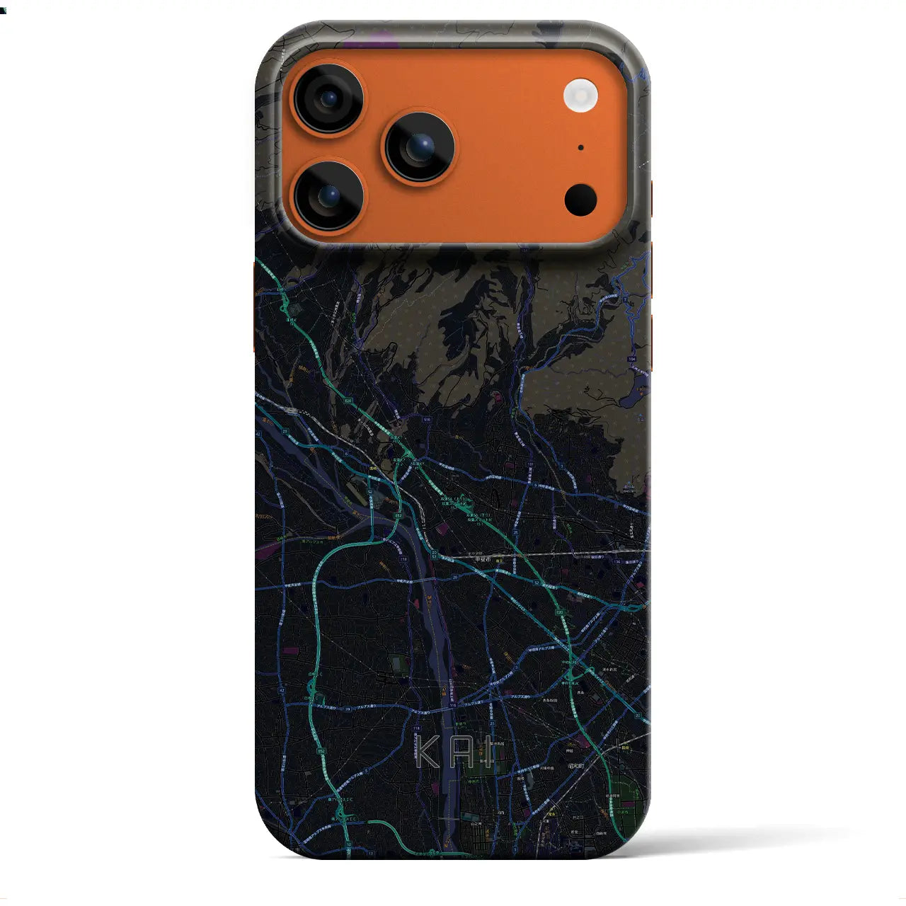 【甲斐(山梨県)】地図柄iPhoneケース(バックカバータイプ)