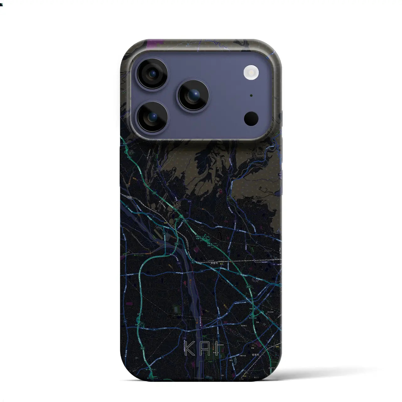 【甲斐(山梨県)】地図柄iPhoneケース(バックカバータイプ)