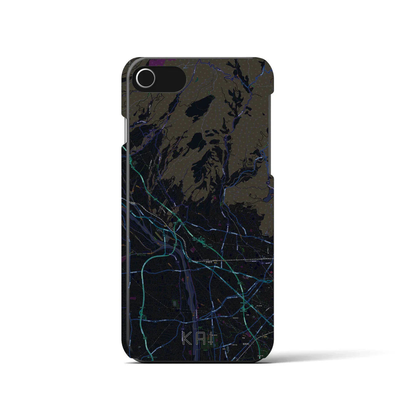 【甲斐(山梨県)】地図柄iPhoneケース(バックカバータイプ)