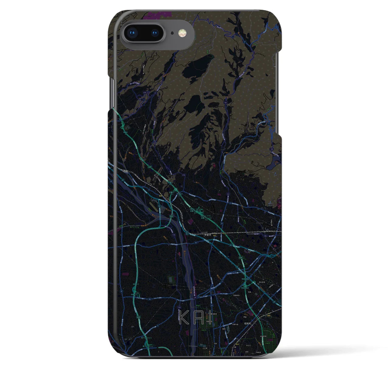 【甲斐(山梨県)】地図柄iPhoneケース(バックカバータイプ)