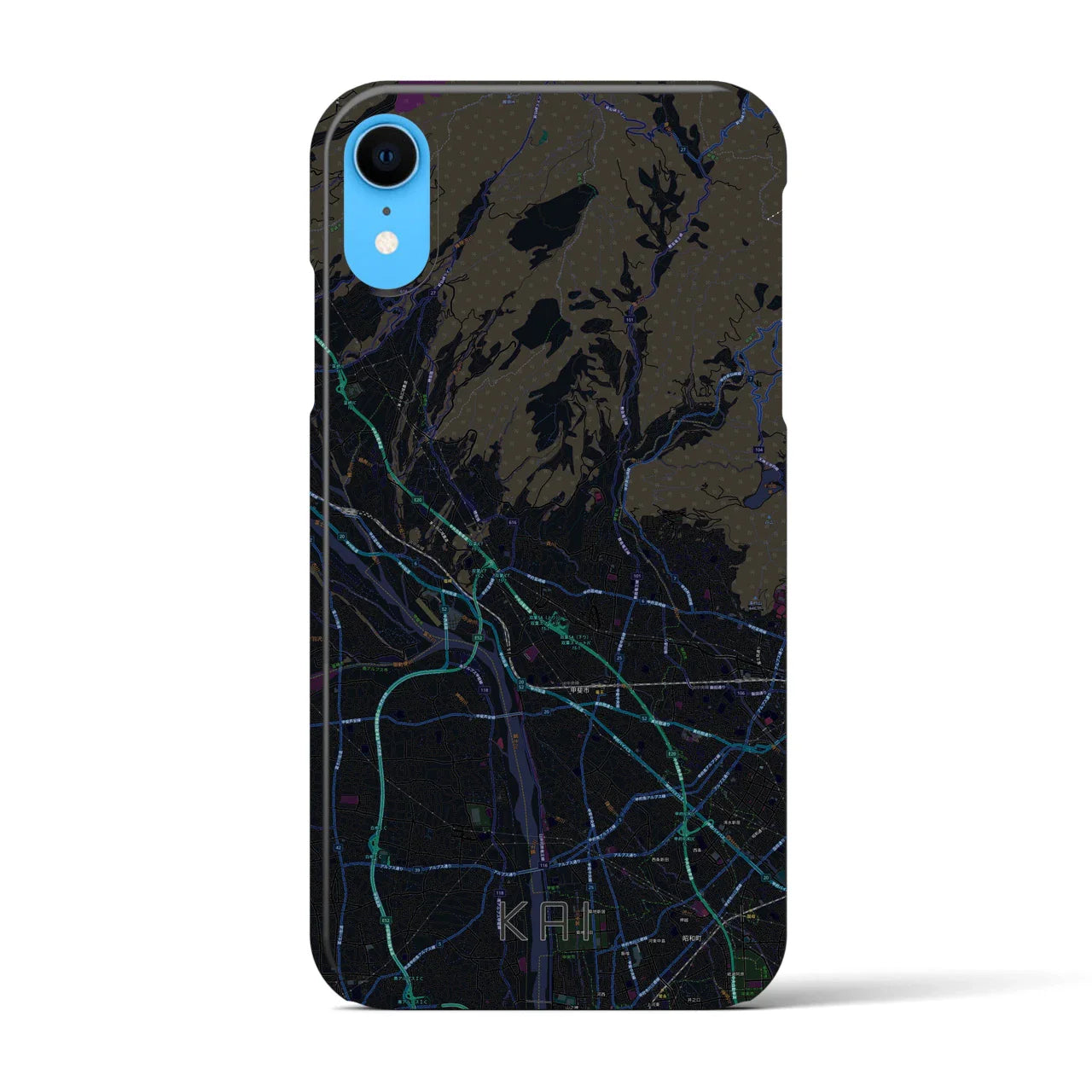 【甲斐(山梨県)】地図柄iPhoneケース(バックカバータイプ)