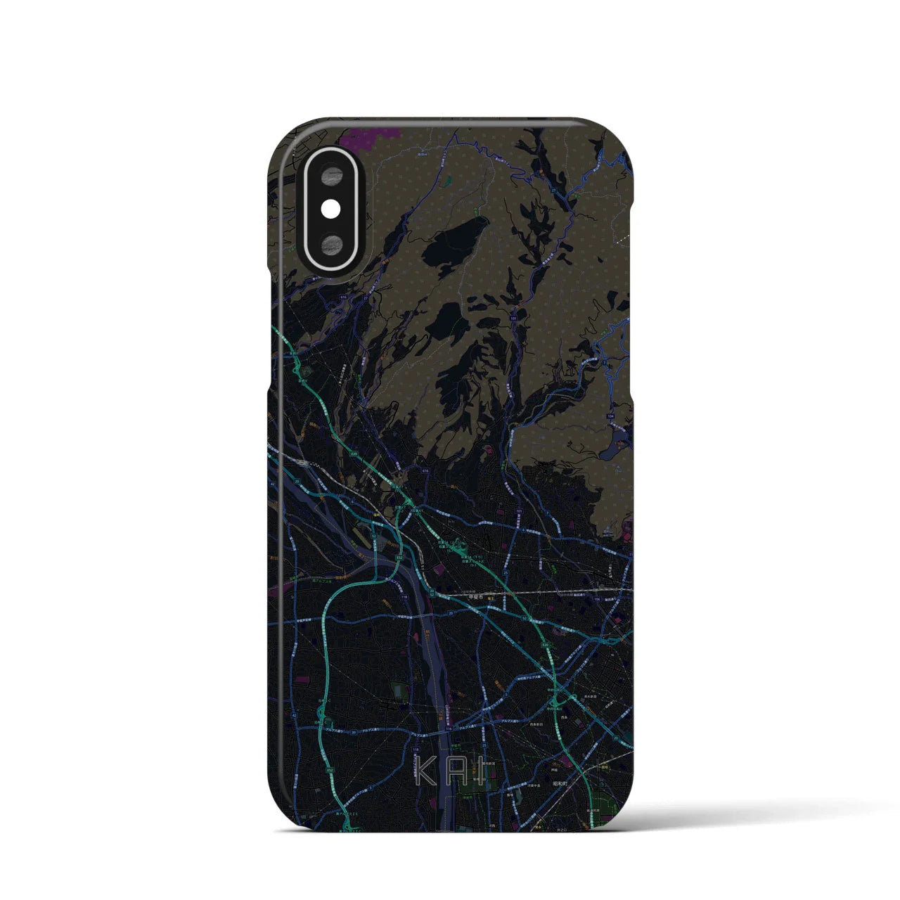 【甲斐(山梨県)】地図柄iPhoneケース(バックカバータイプ)