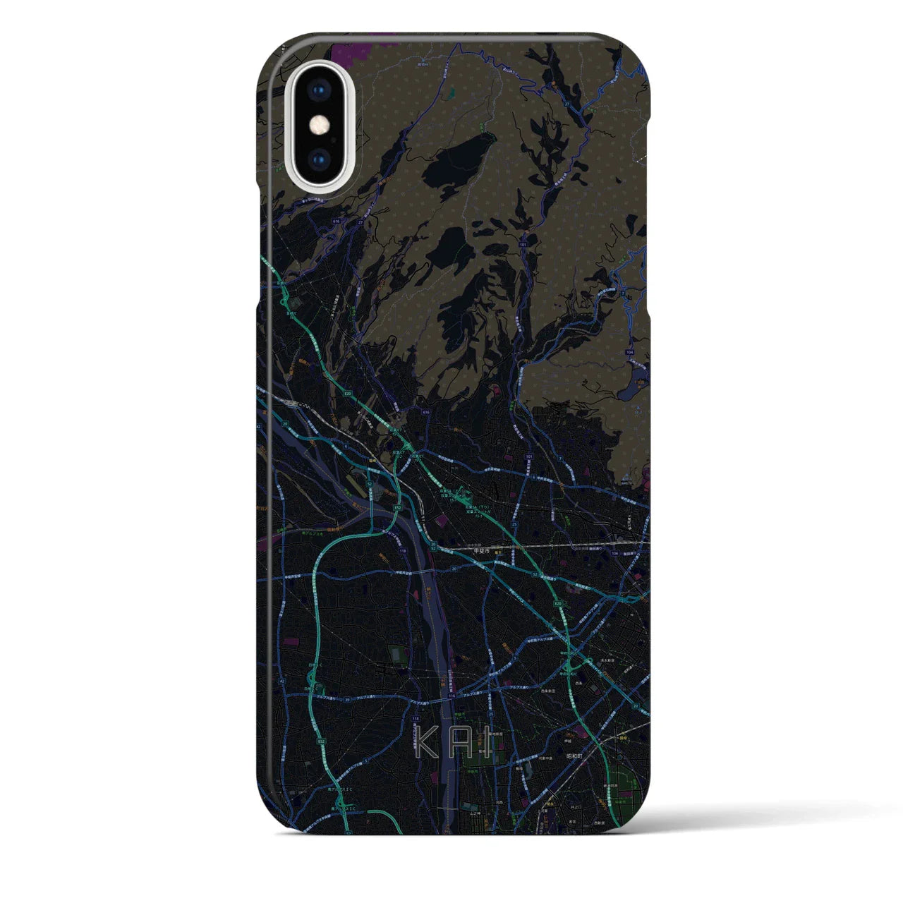 【甲斐(山梨県)】地図柄iPhoneケース(バックカバータイプ)