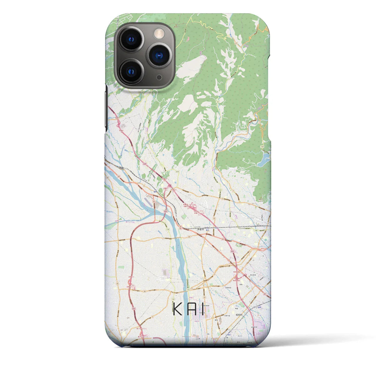 【甲斐(山梨県)】地図柄iPhoneケース(バックカバータイプ)